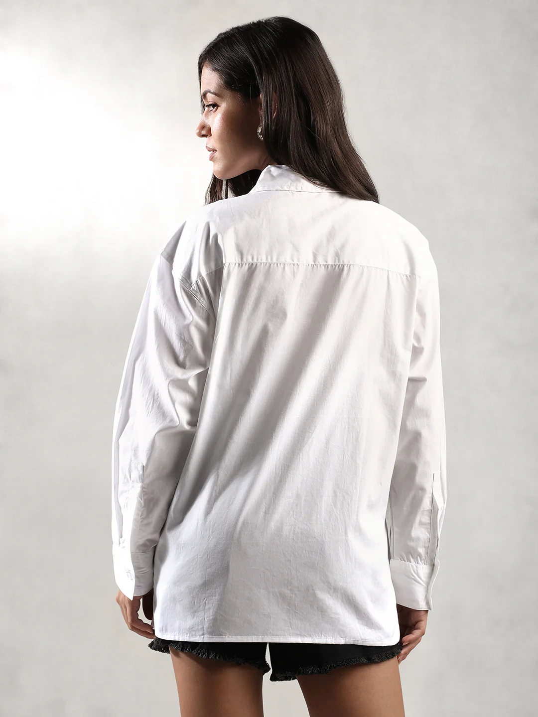Women White Comfort Fit Shirt - Image 4