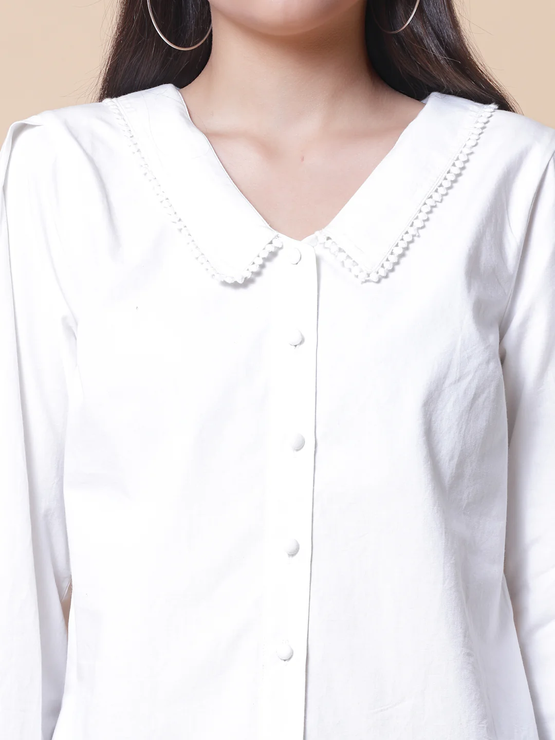 Women White Cotton Odour Free Shirt - Image 3