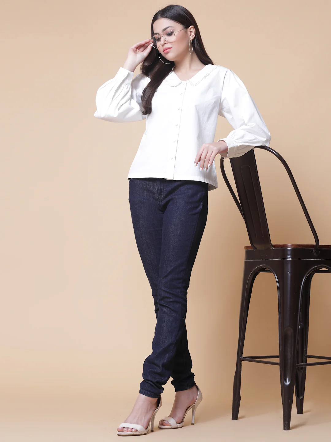 Women White Cotton Odour Free Shirt - Image 5