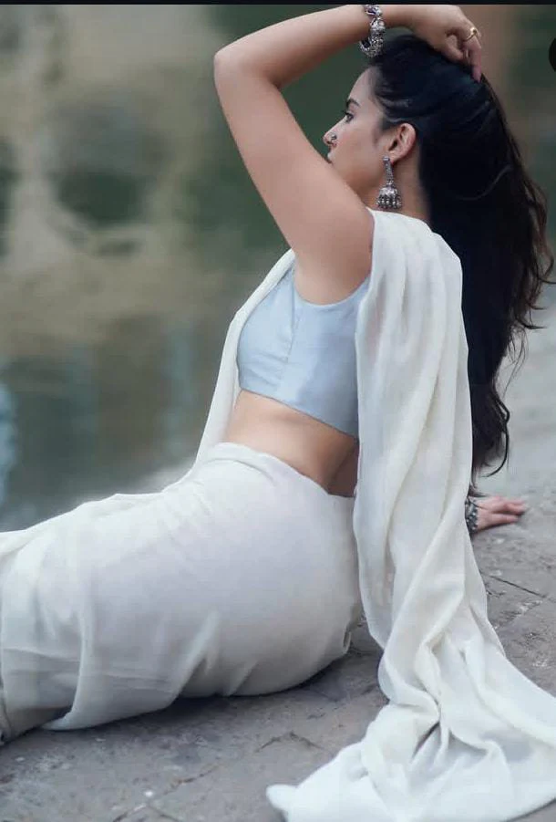 Women White Cotton Pure Cotton Saree - Image 3