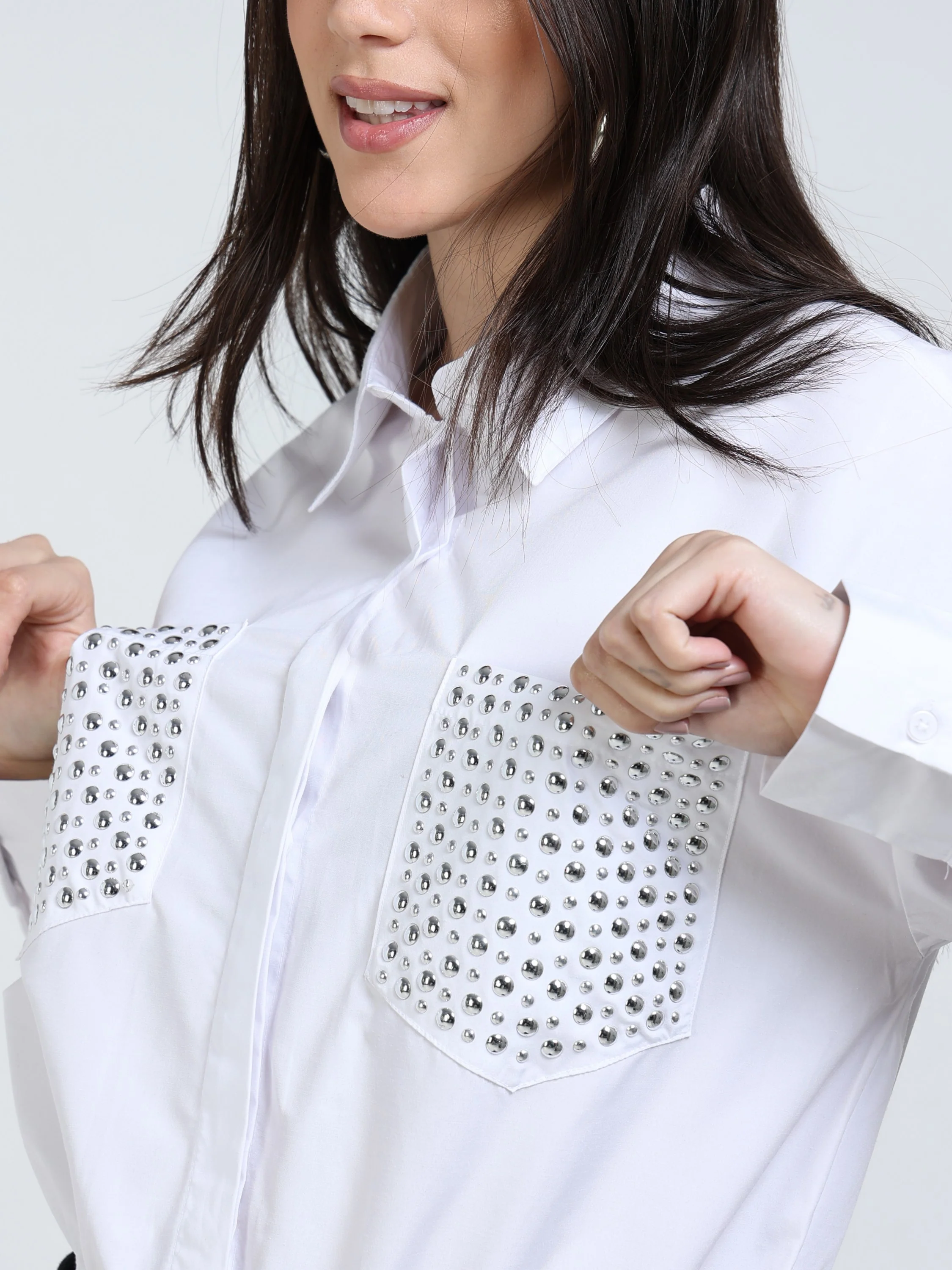 Women Embelished Party Shirt - Image 2