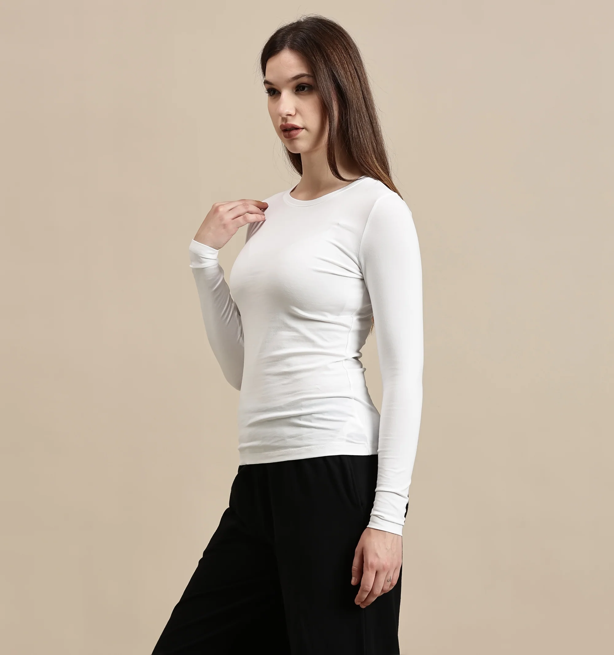 Women White Full Sleeve Top - Image 5