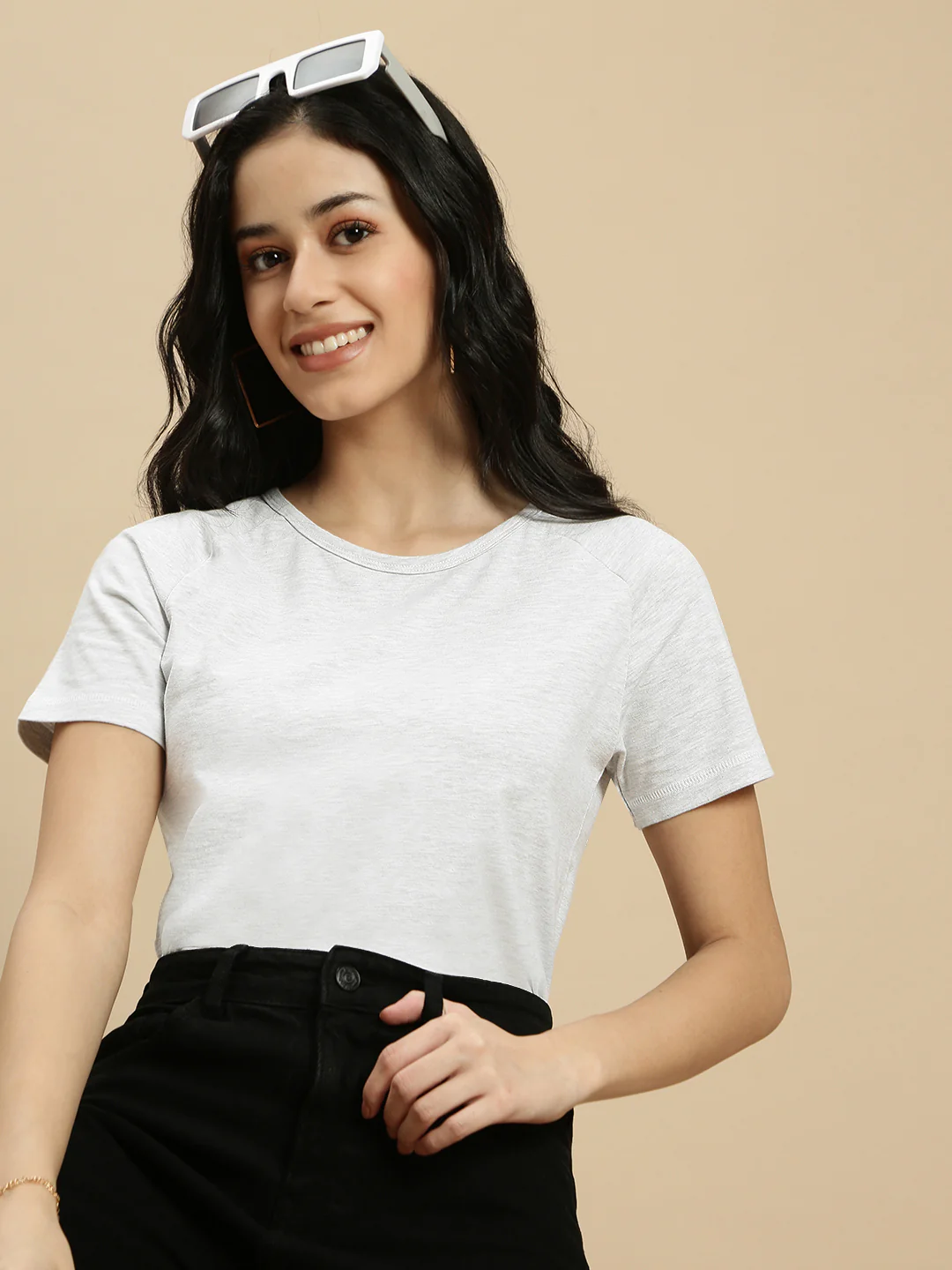 Women White Half Sleeve Top - Image 5