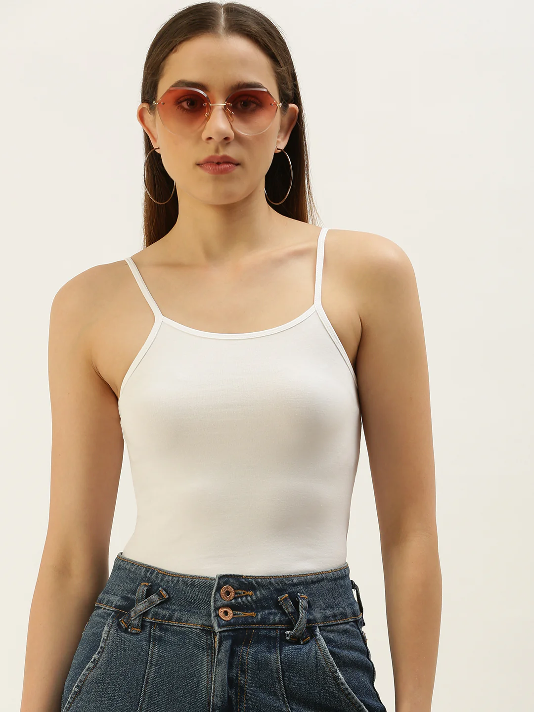 Women White Inner wear Top
