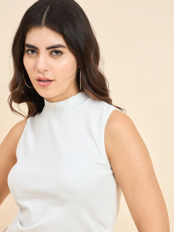 Women White Odor-Free Sleeveless Top - Image 4