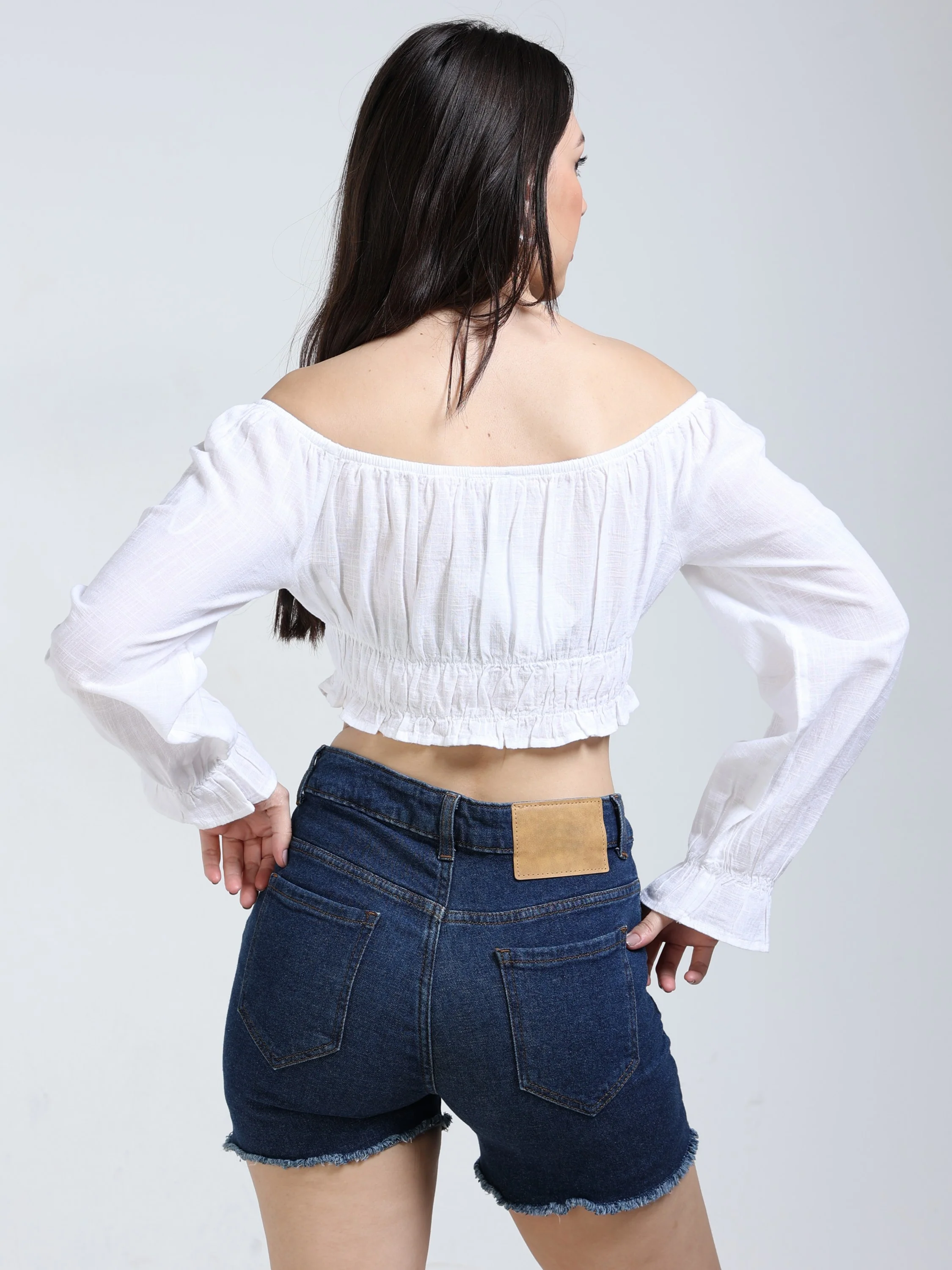 Women White Off Shoulder Top - Image 3