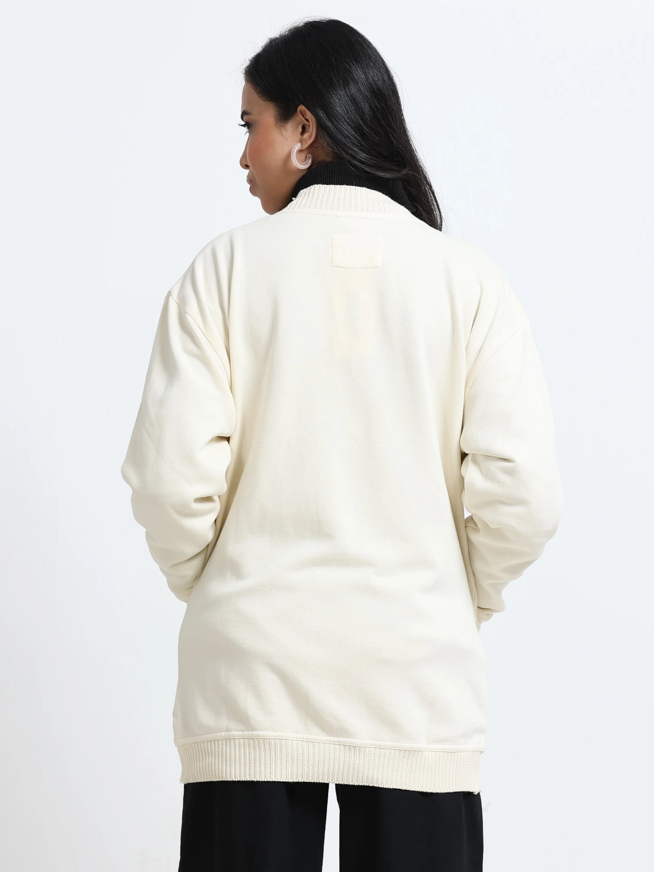 Women Off-White Oversized Cardigan - Image 3