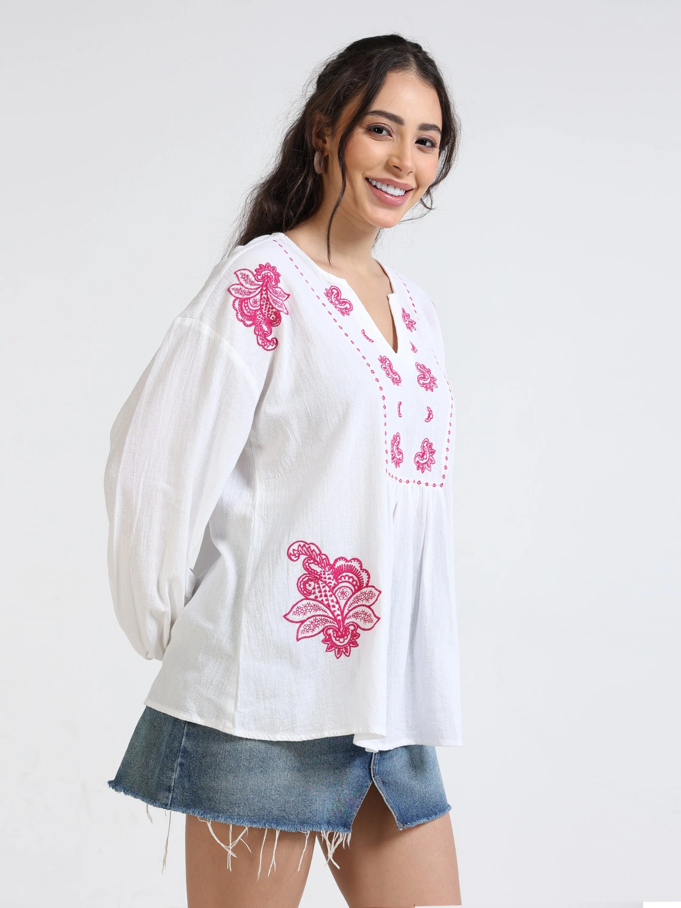 Women Relaxed Embroidered Top - Image 5