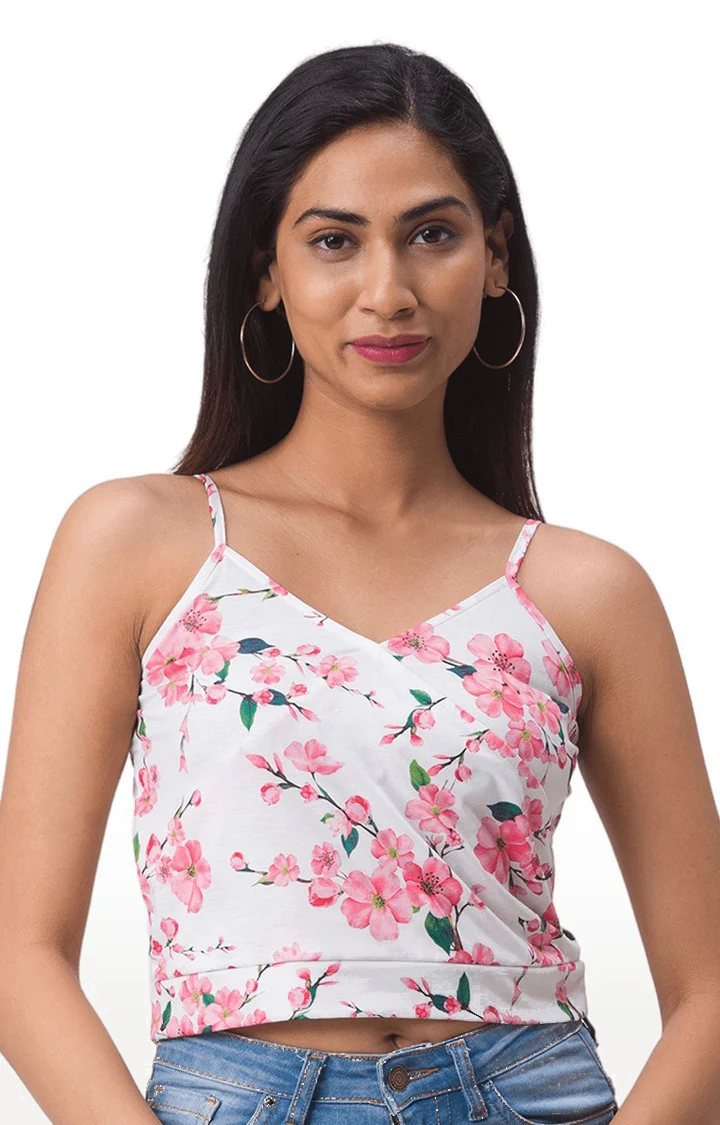 Women White Printed Top - Image 2