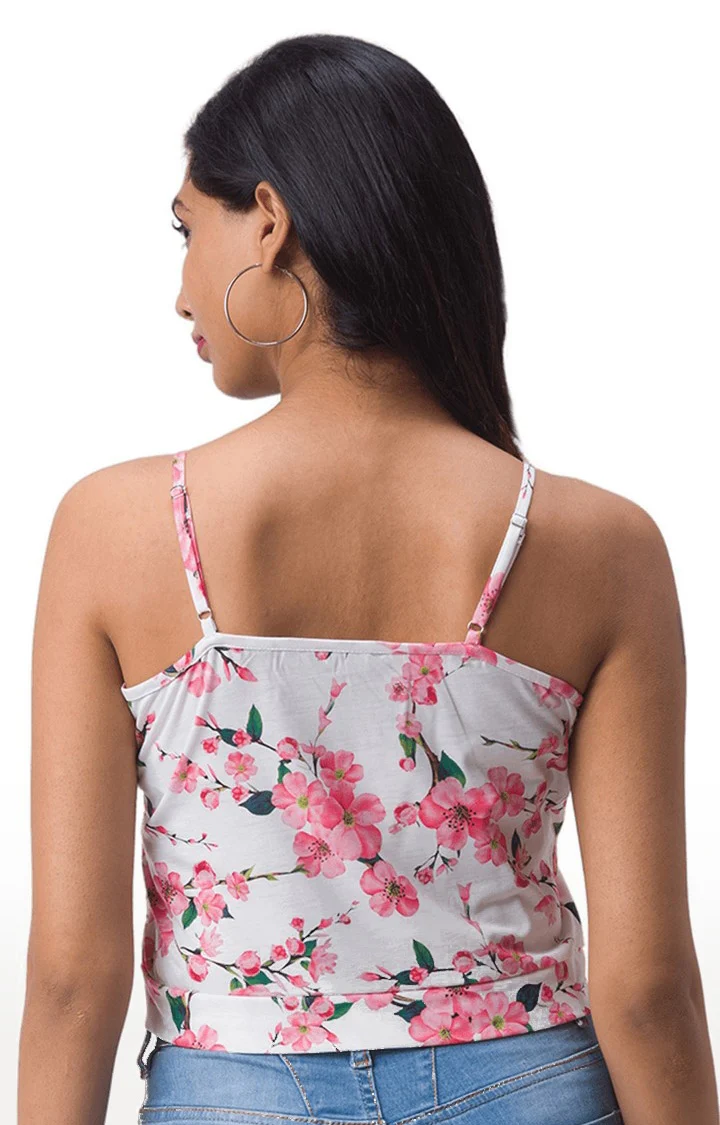 Women White Printed Top - Image 4