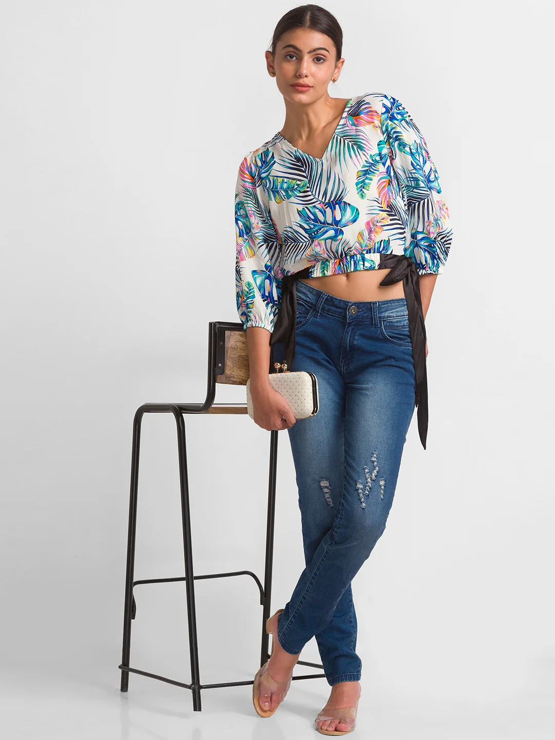 Women White Printed Top - Image 6