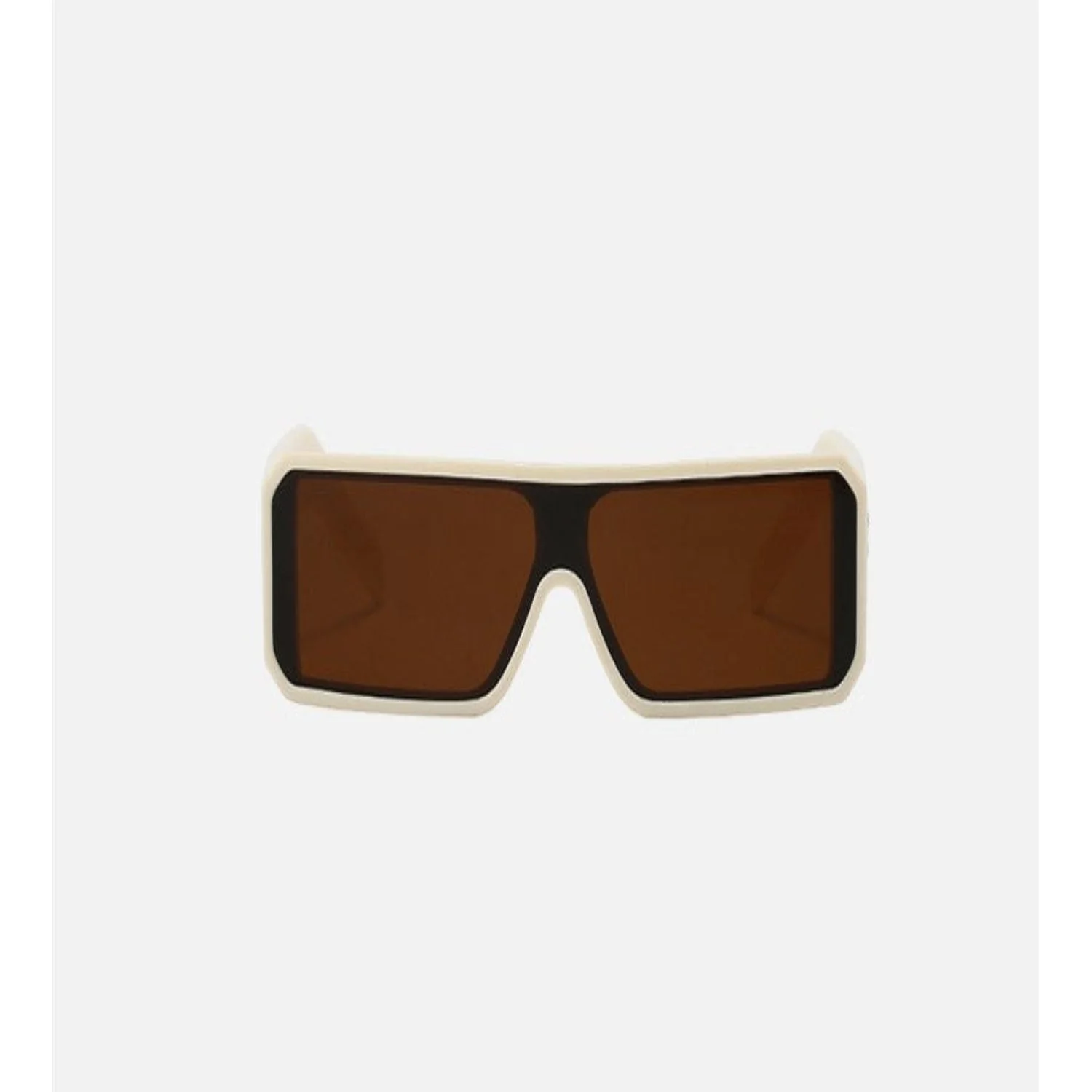 Women White Rectangular Lens Sunglasses - Image 2
