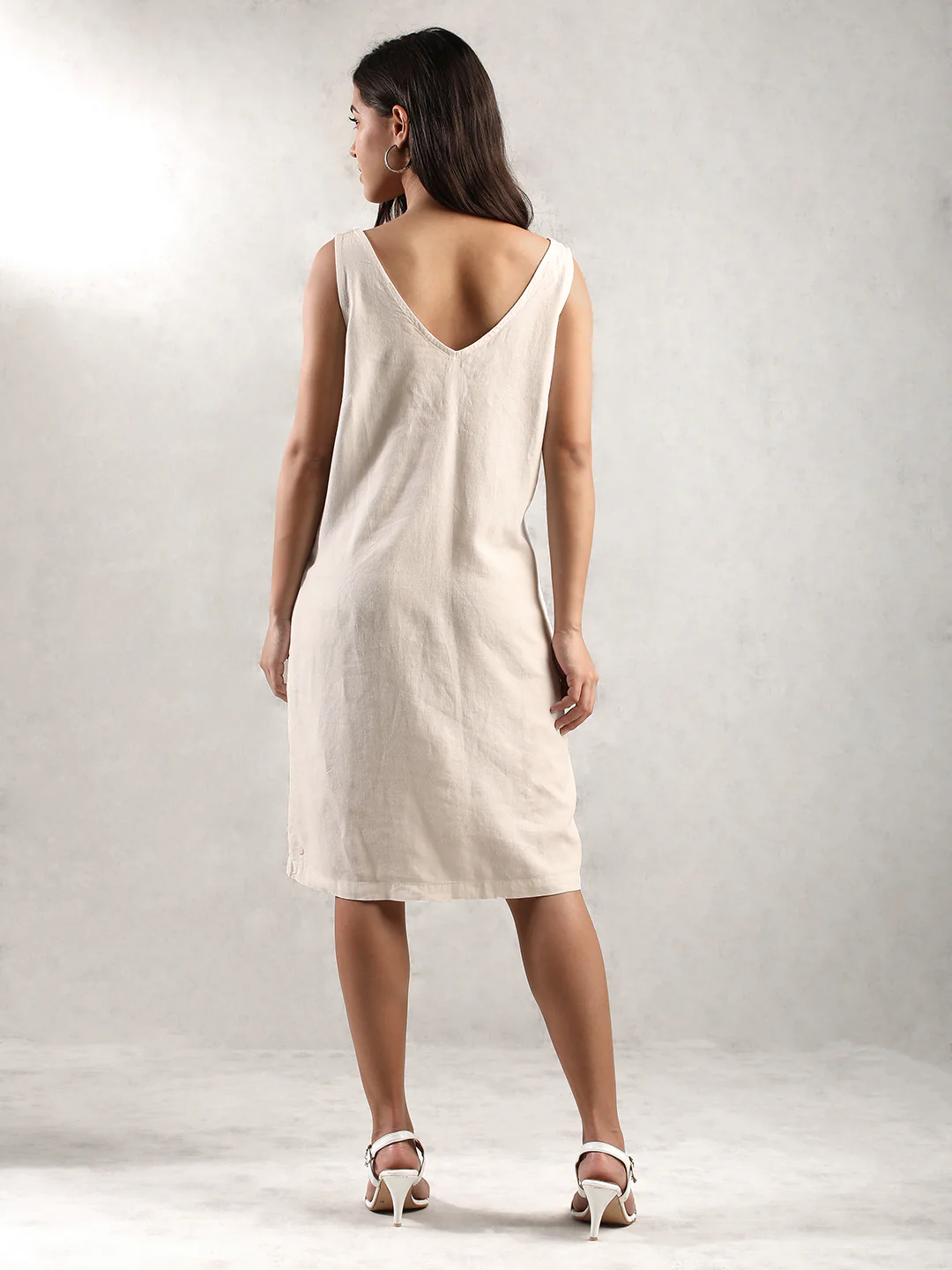 Women White Regular Fit Dress - Image 4