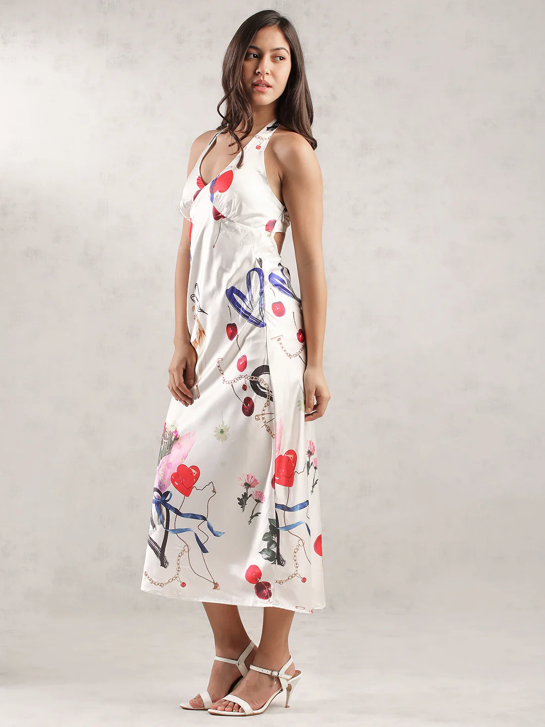 Women White Printed Maxi Dress - Image 6