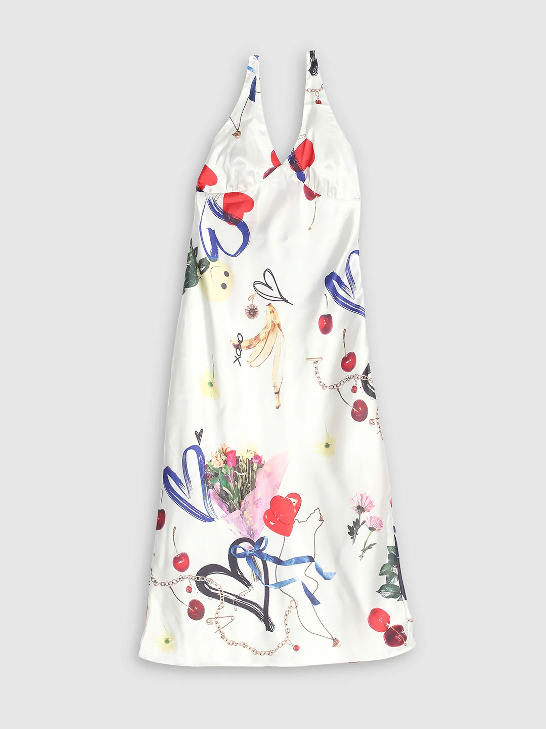 Women White Printed Maxi Dress - Image 7