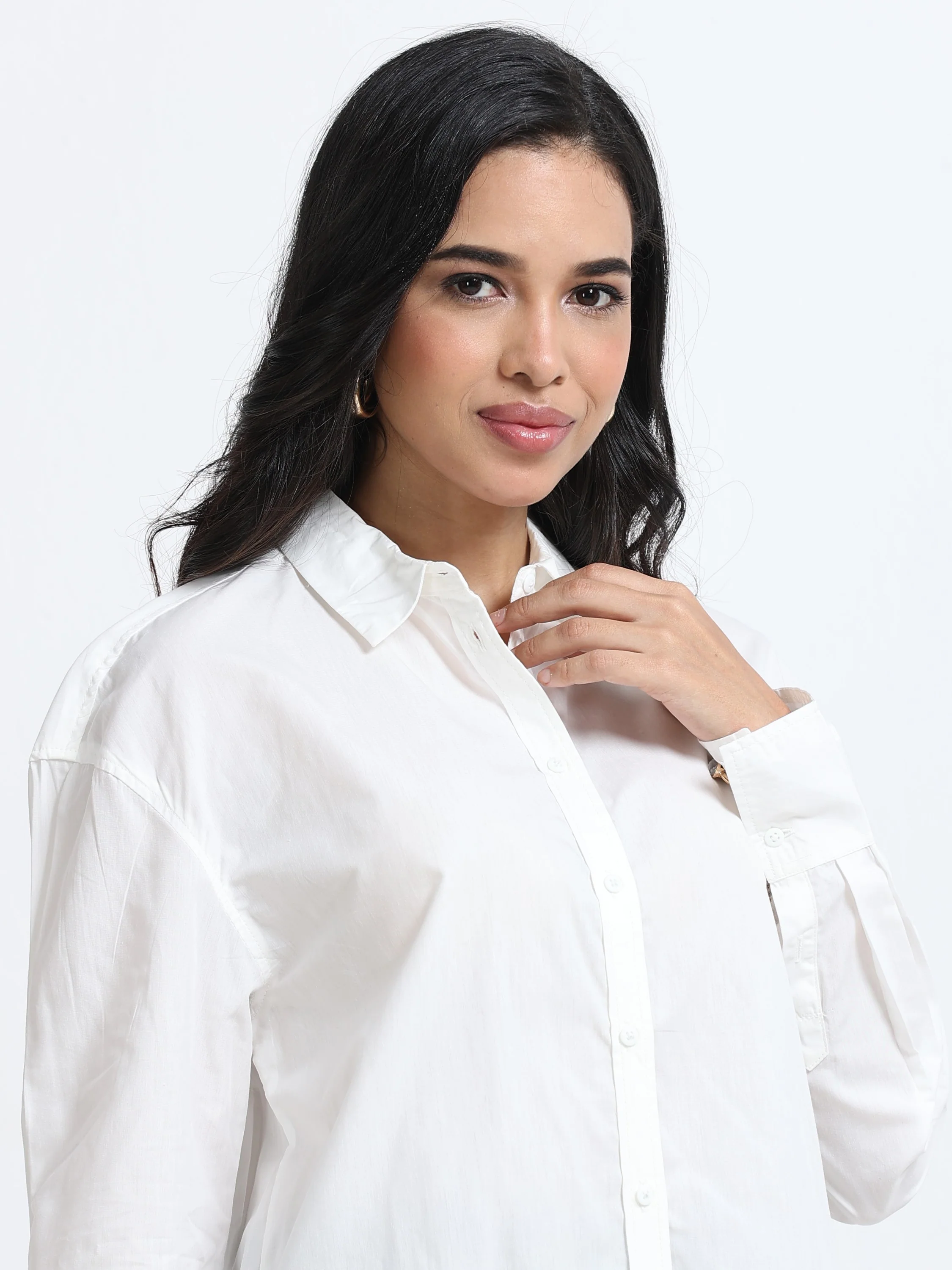 Women White Regular Fit Shirt - Image 6