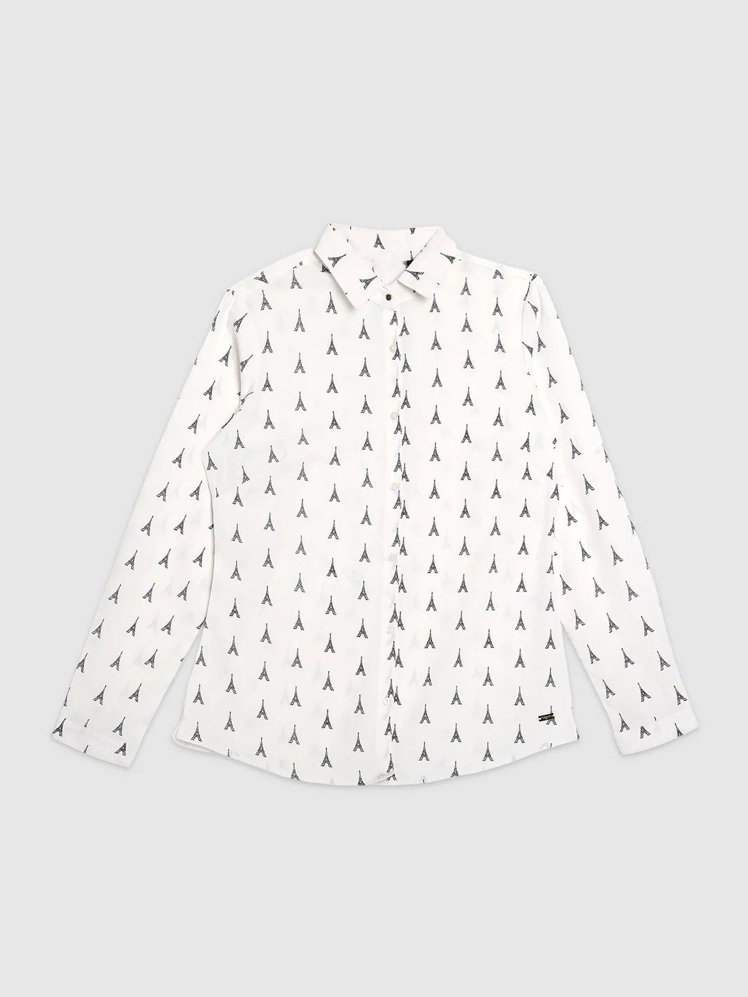 Women White Printed Shirt - Image 8
