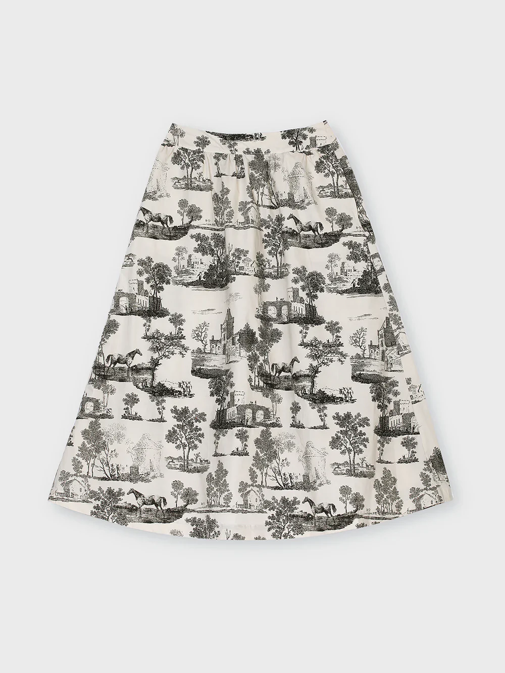 Women White Printed Chic Skirt - Image 3