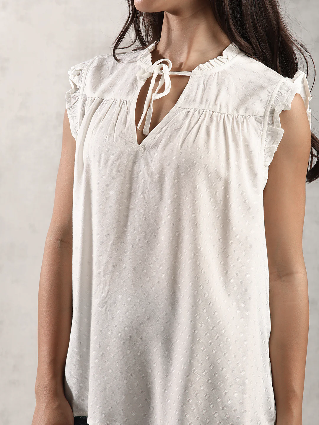 Women White Regular Fit Top - Image 6