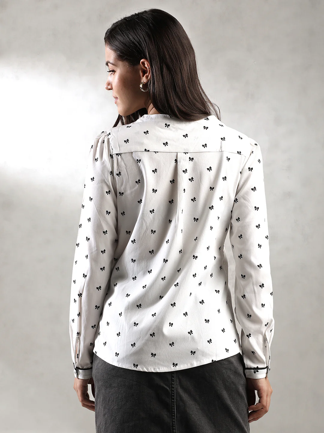 Women White Printed Top - Image 4