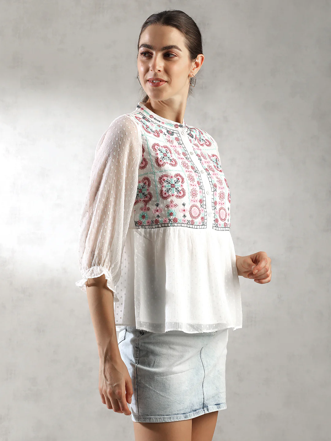 Women White Regular Fit Top - Image 6