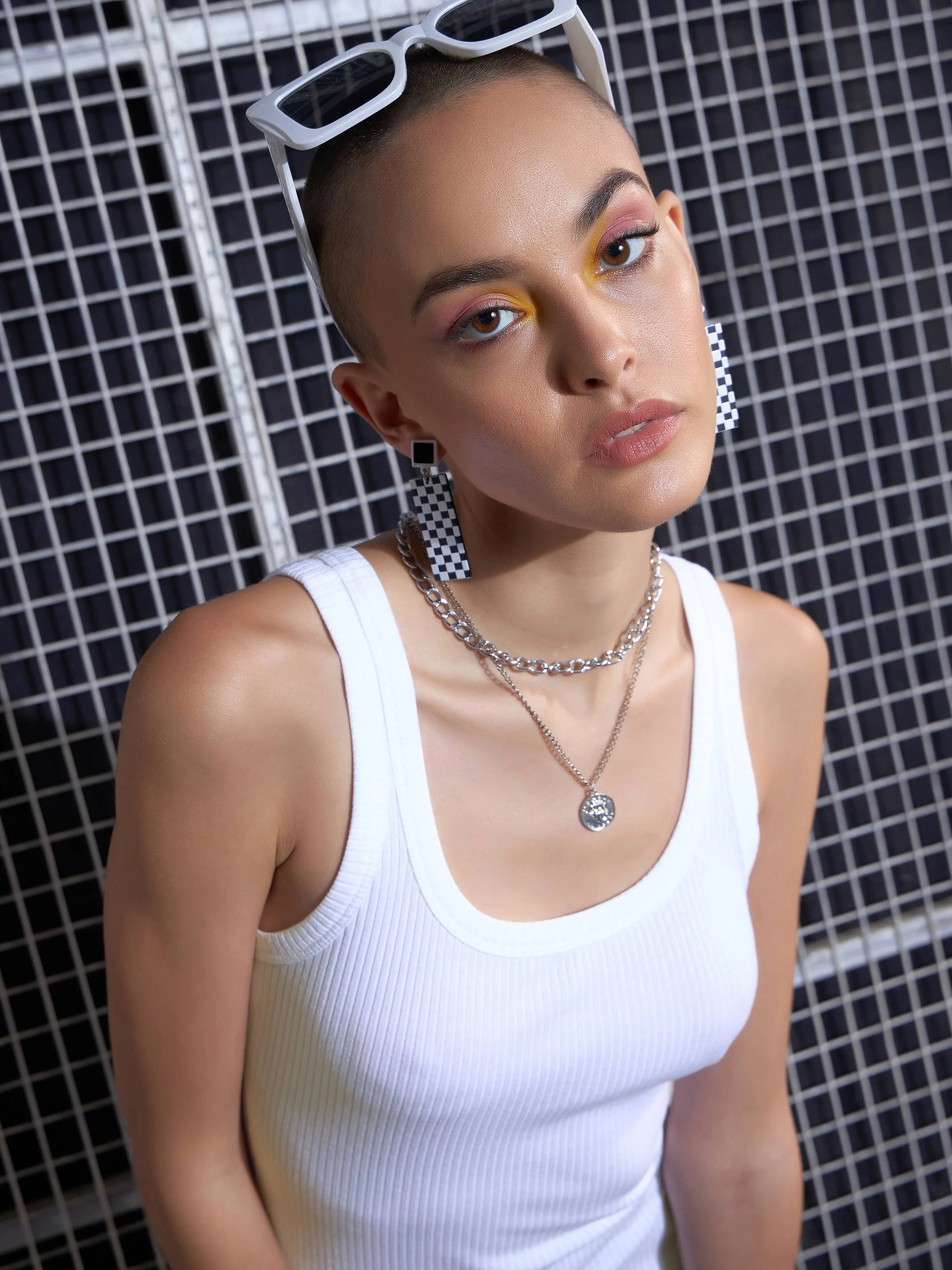 Women White Rib Sleeveless Camisole - Image 3