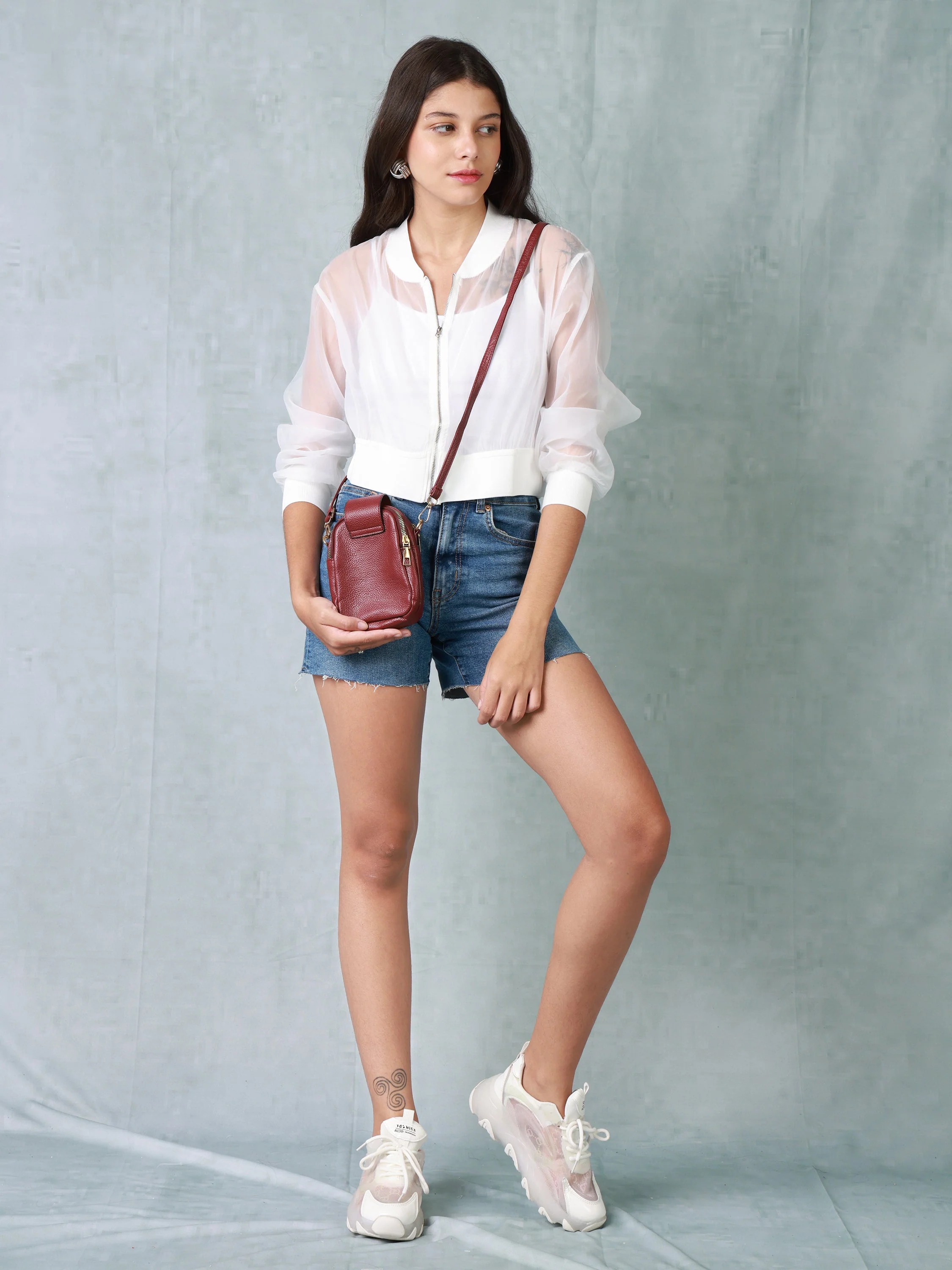 Women White See Through Jacket - Image 5