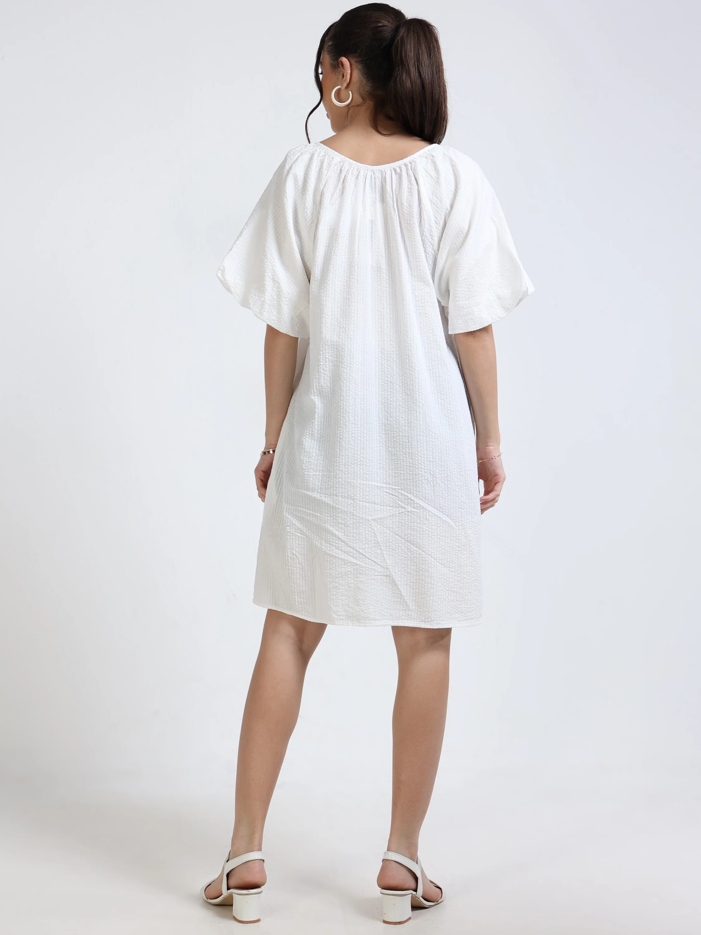 Women Self Design Midi Dress - Image 2