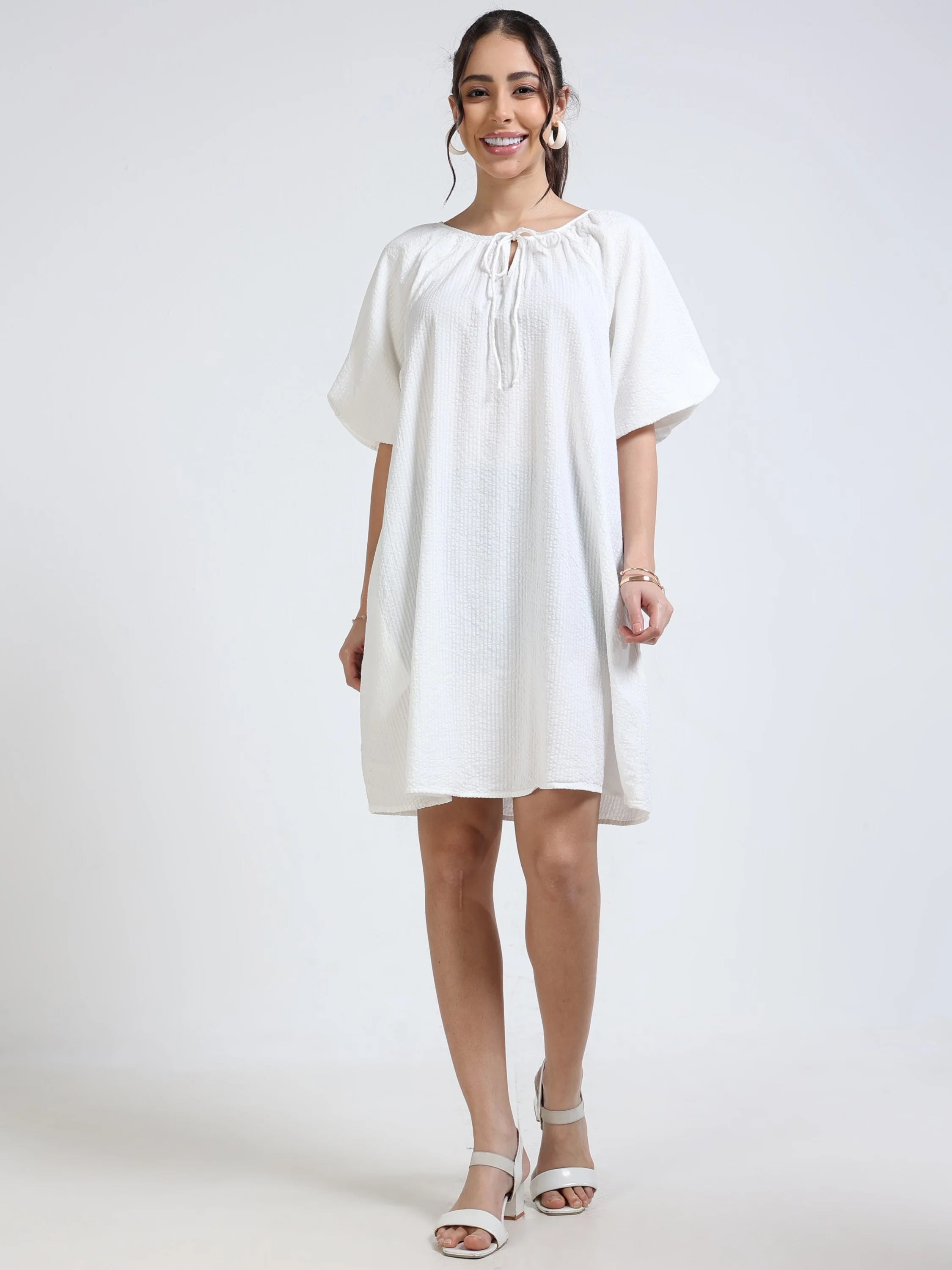 Women Self Design Midi Dress - Image 5