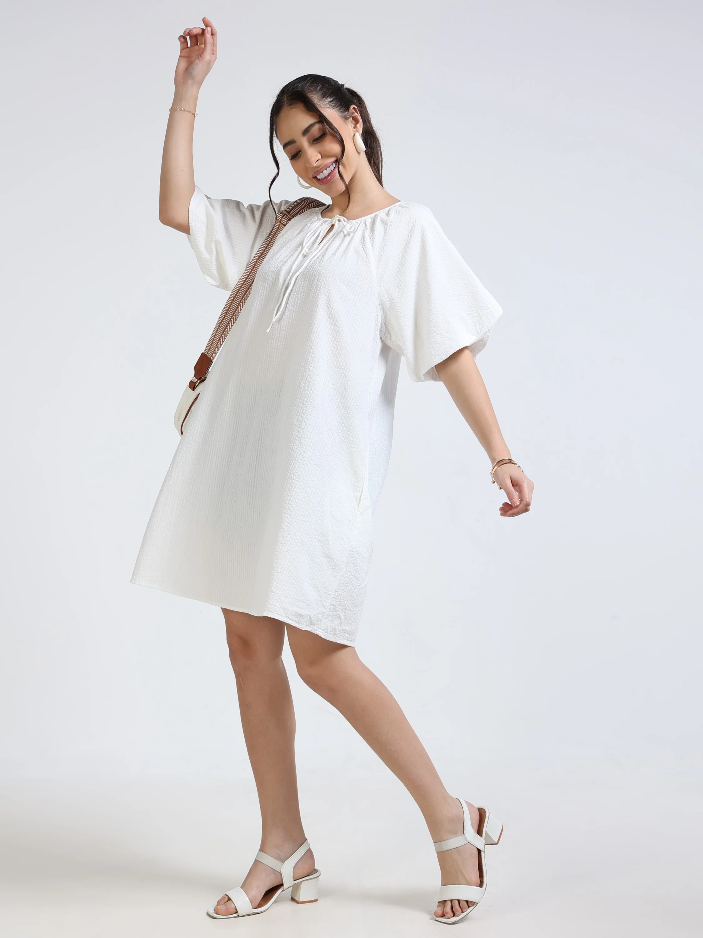 Women Self Design Midi Dress - Image 7