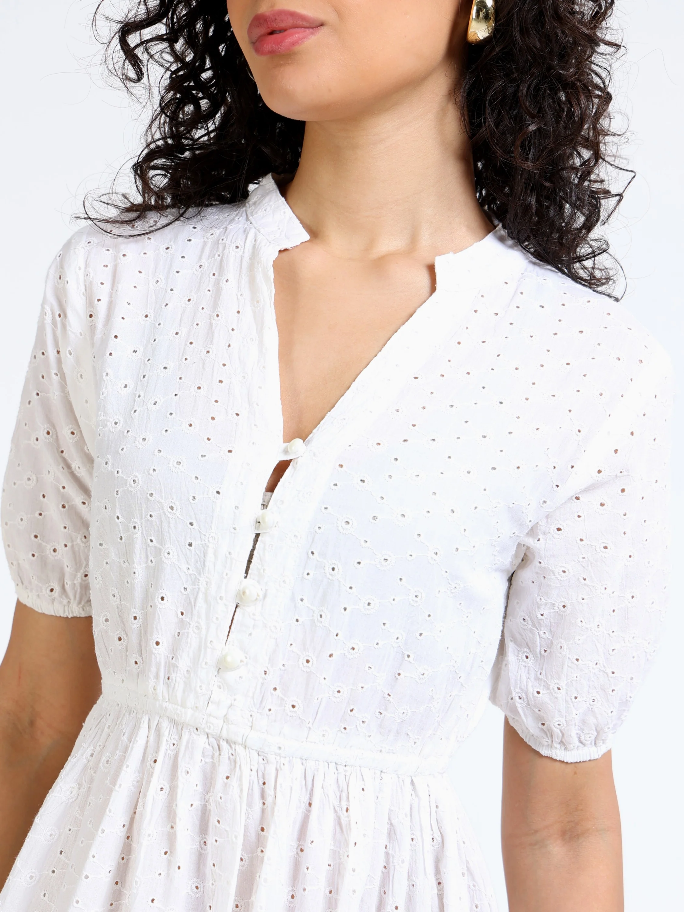 Women Schiffli Midi Dress - Image 6
