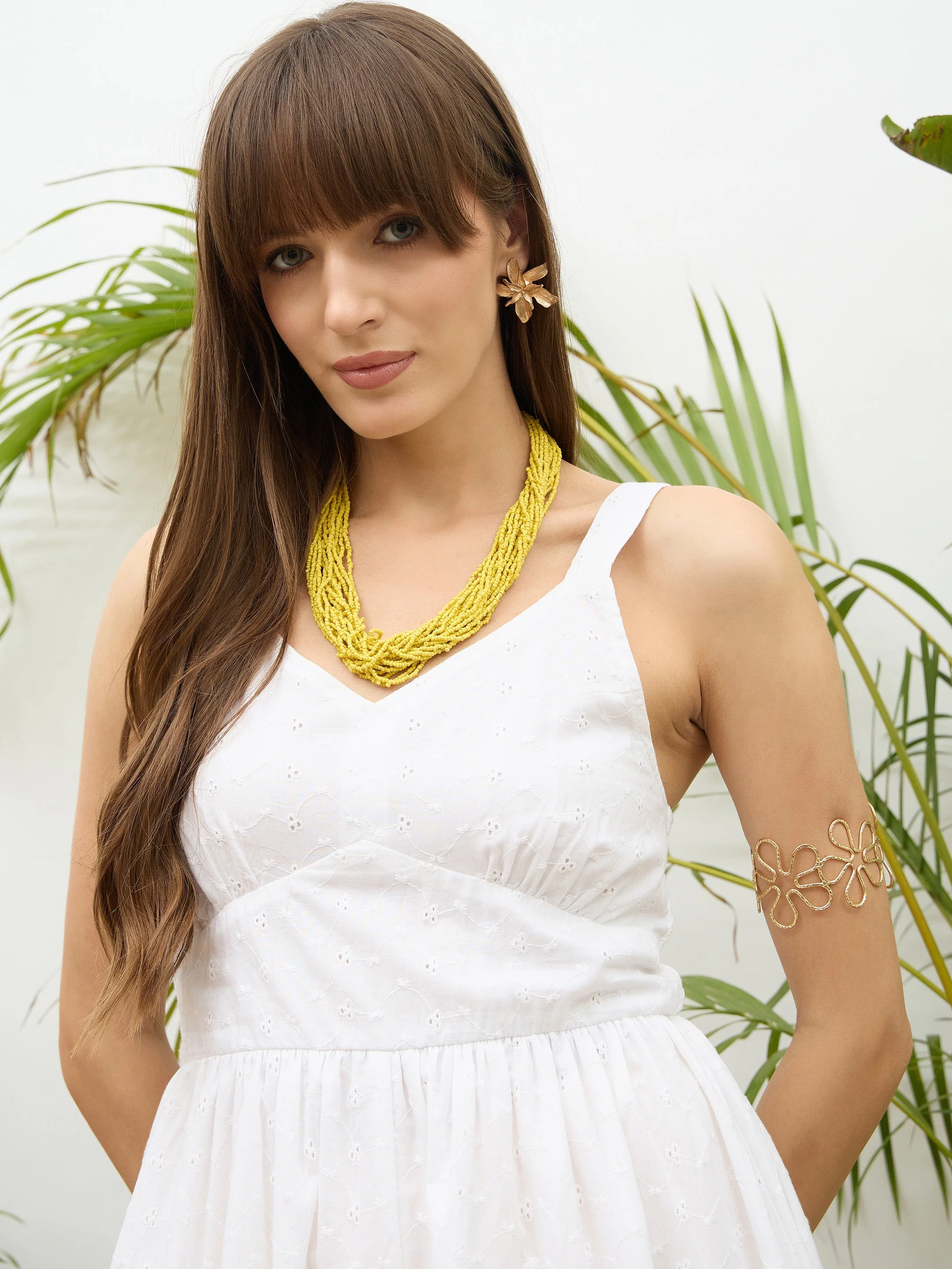 Women White  Strappy Maxi Dress - Image 4