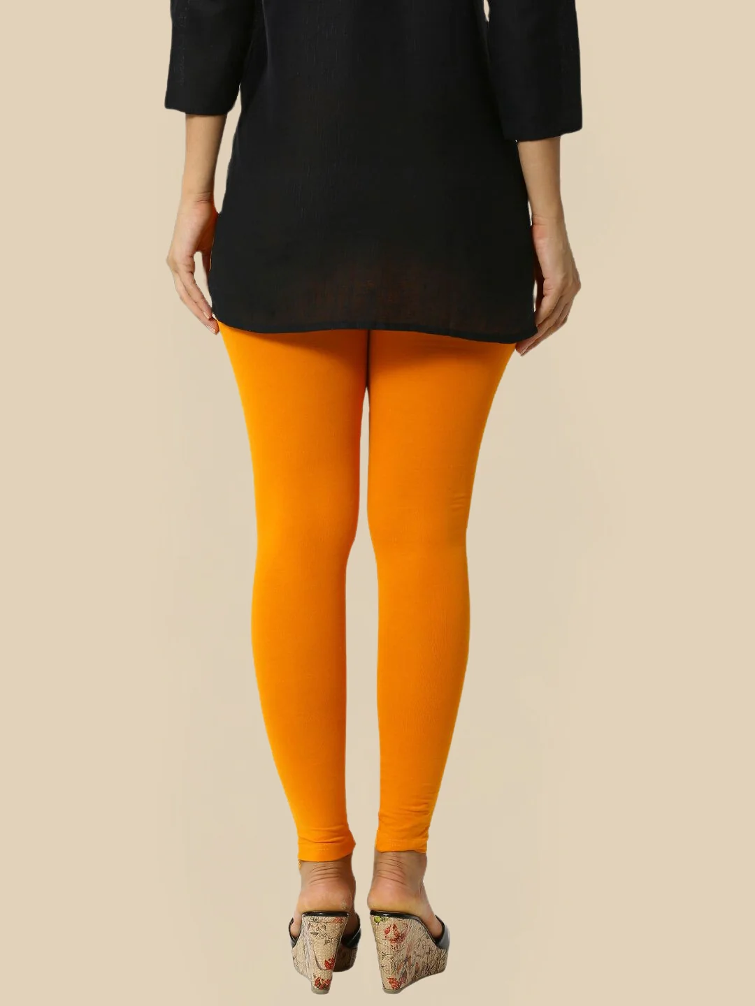 Women Yellow Casual Leggings - Image 3