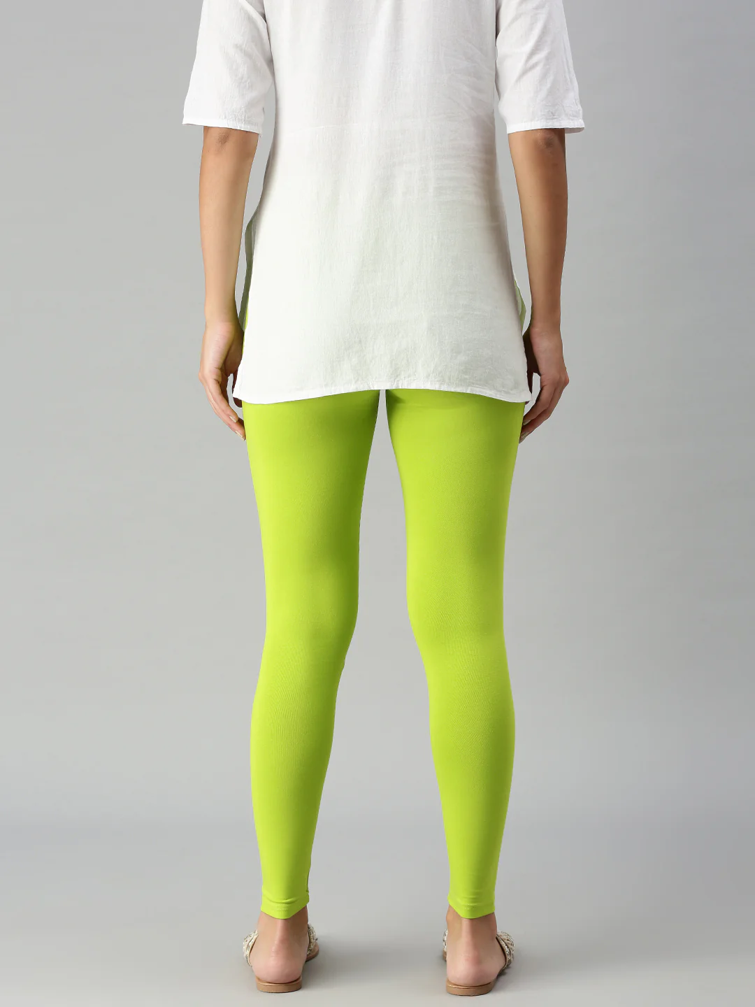 Women Yellow Casual Leggings - Image 3
