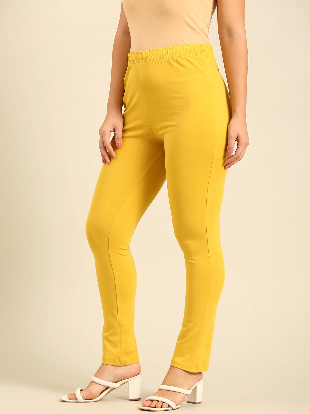 Women Yellow Casual Pants - Image 2