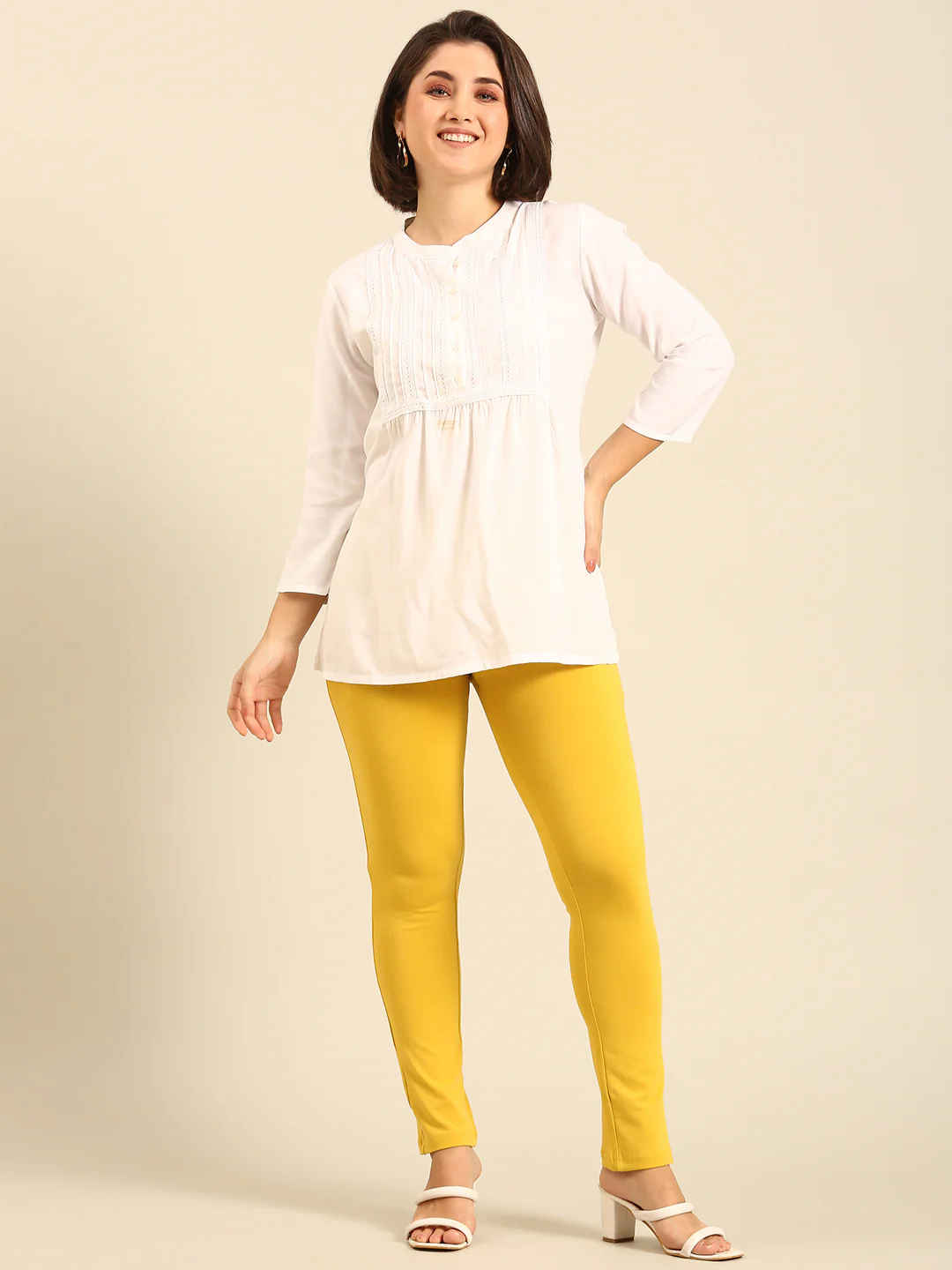 Women Yellow Casual Pants - Image 5