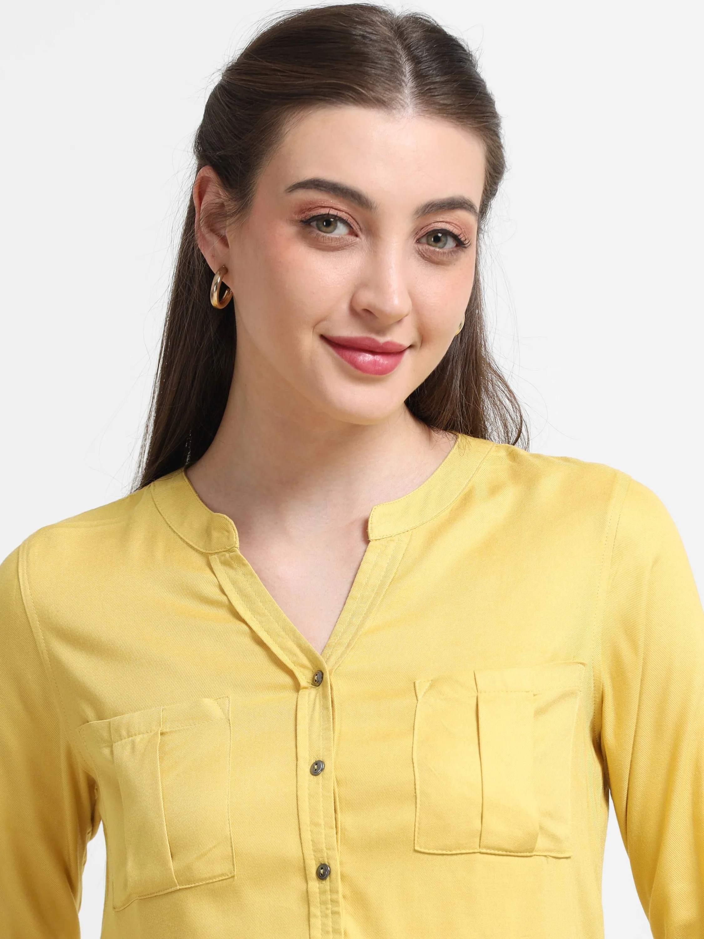 Women Yellow Casual Shirt - Image 3
