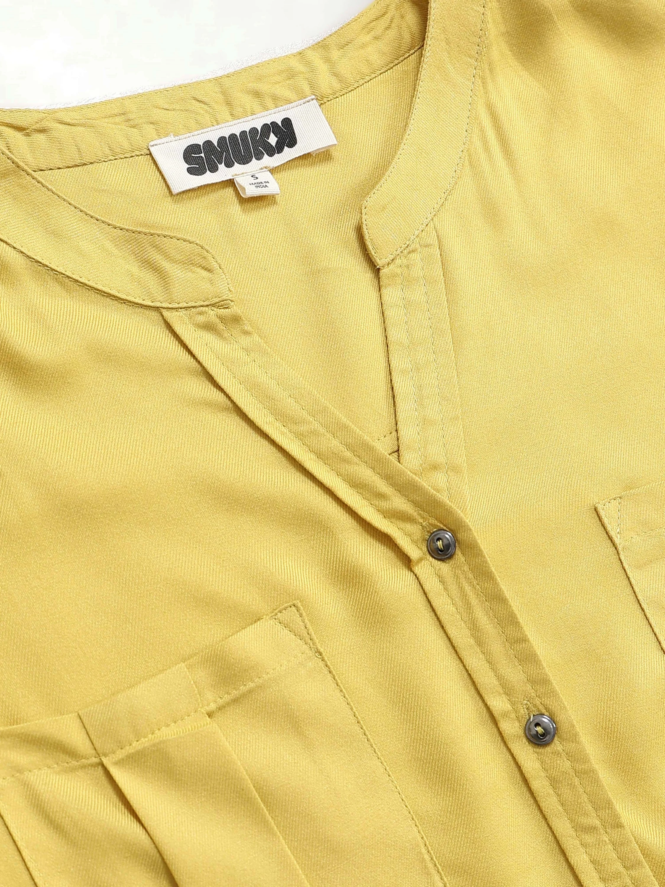 Women Yellow Casual Shirt - Image 7