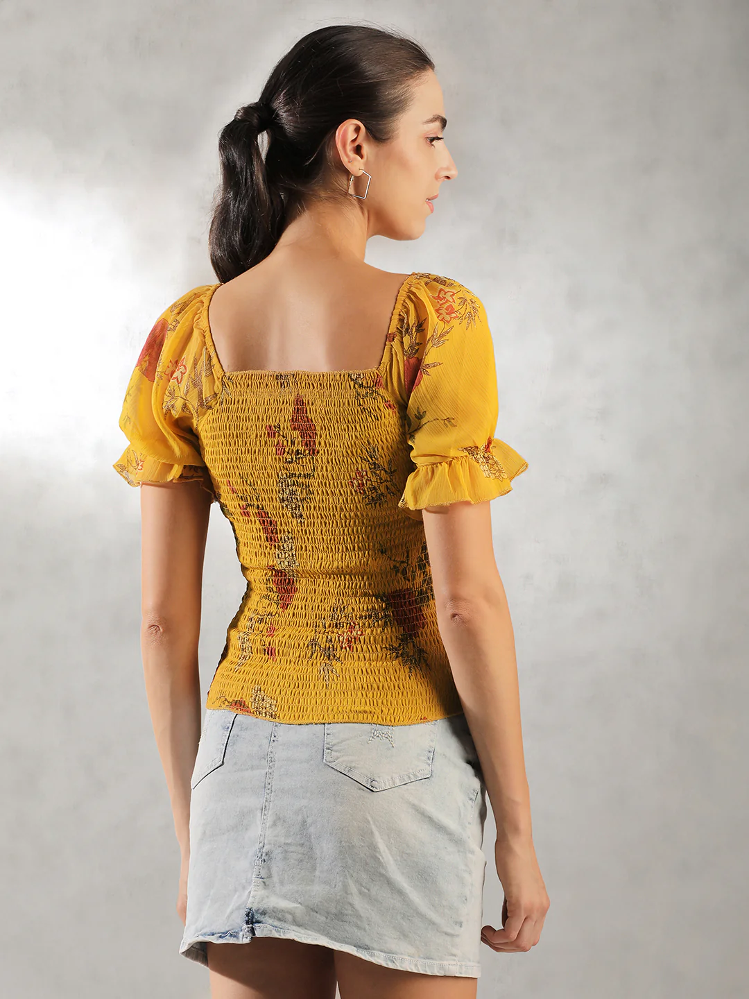 Women Yellow Fitted Top - Image 4