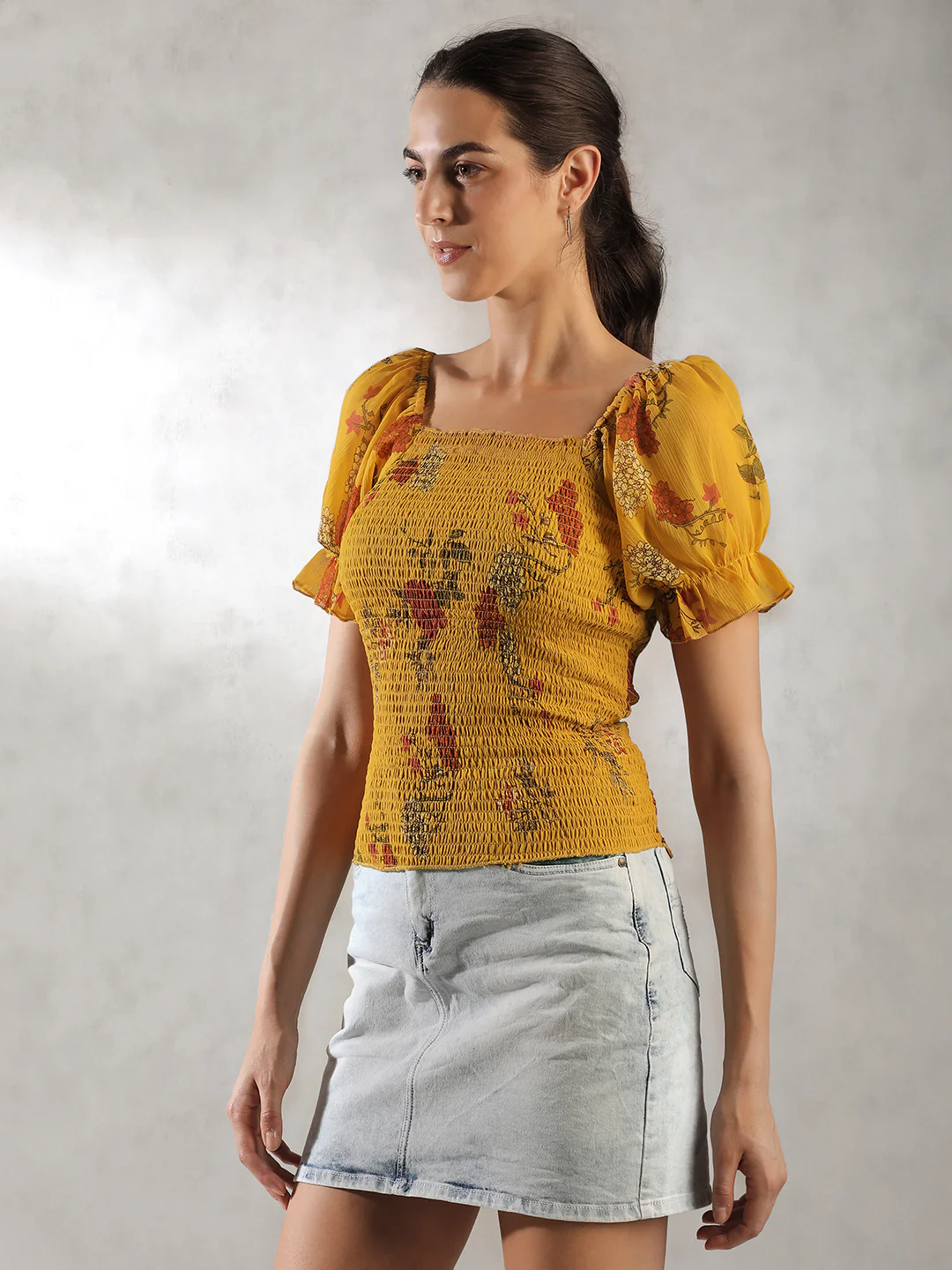 Women Yellow Fitted Top - Image 6