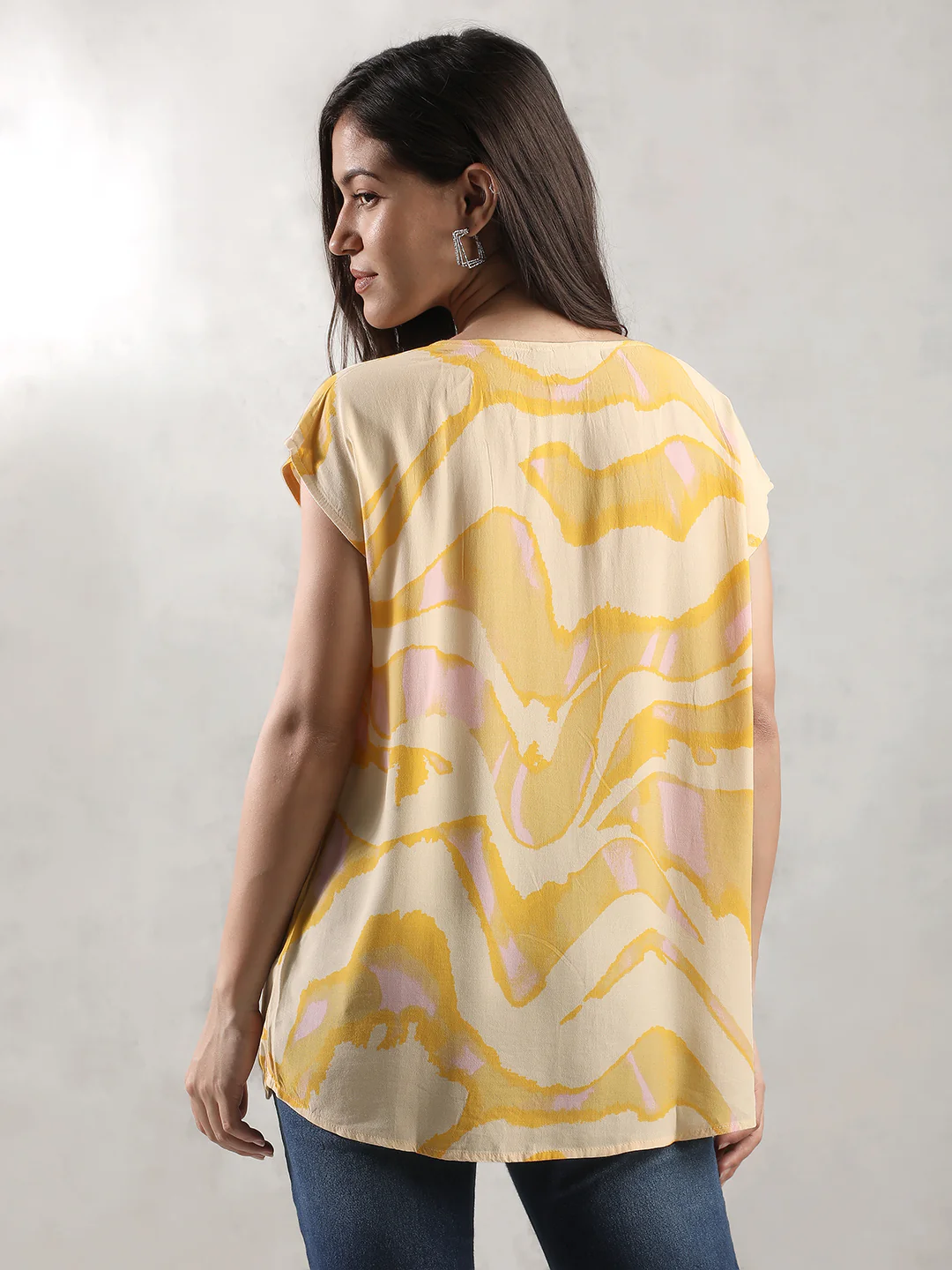Women Yellow Regular Fit Top - Image 4