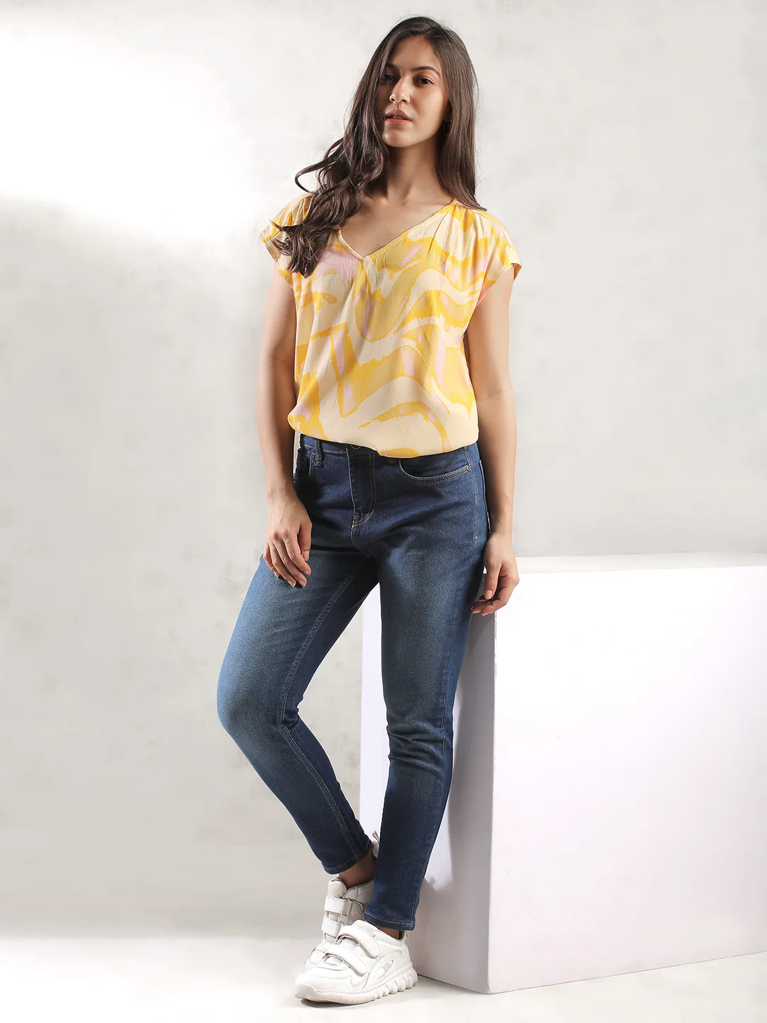 Women Yellow Regular Fit Top - Image 5