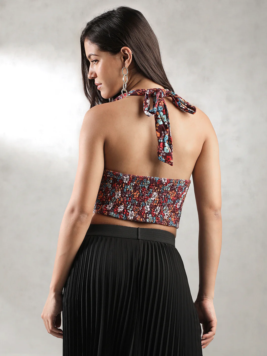 Women Floral Slim Fit Crop Top - Image 4