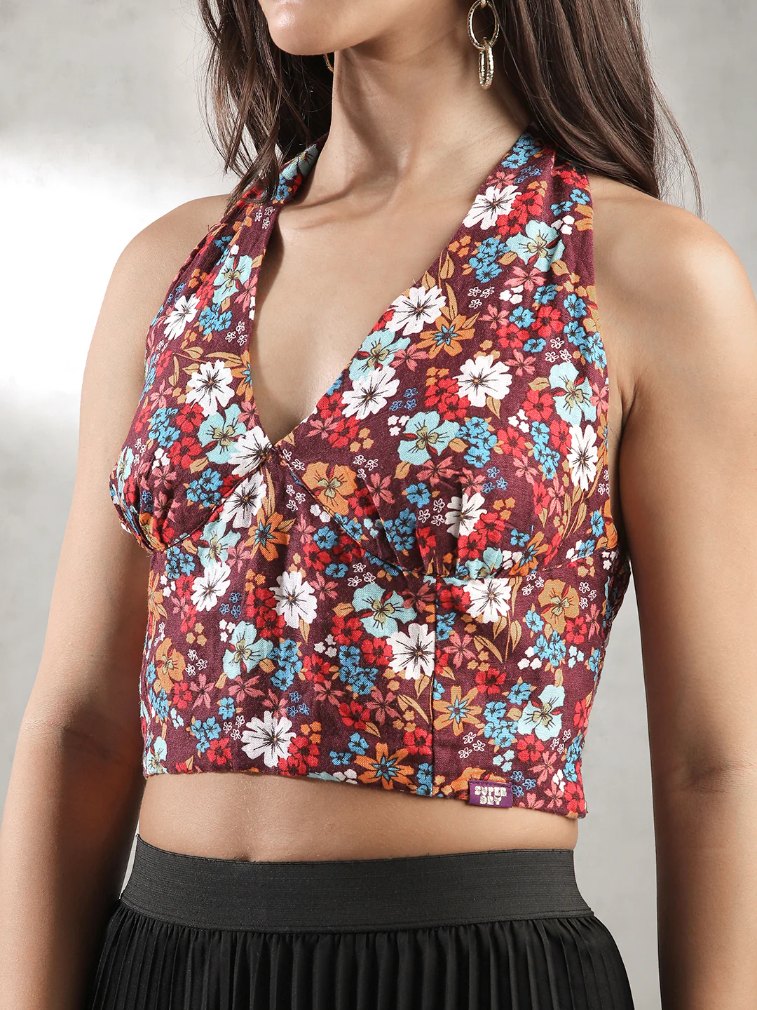 Women Floral Slim Fit Crop Top - Image 6