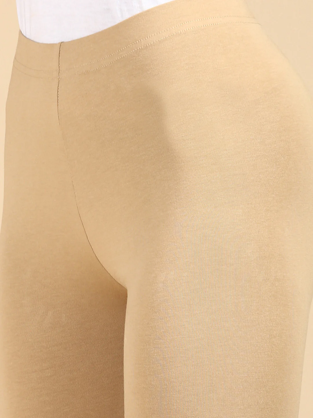 Women Beige Casual Leggings - Image 5