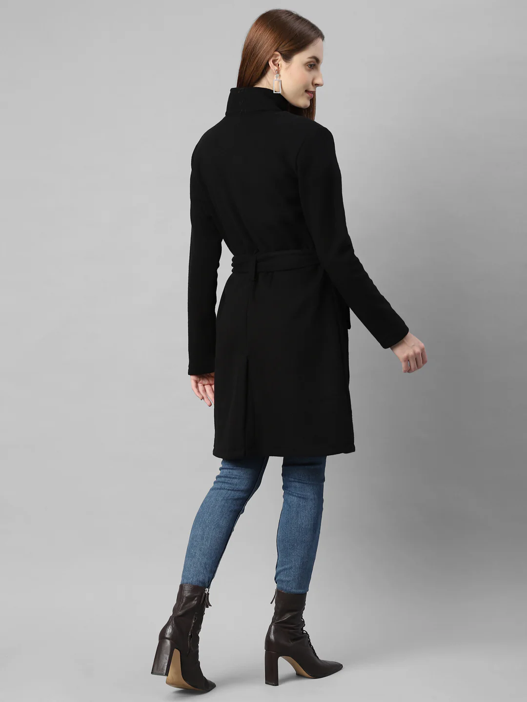 Women Black Overcoat - Image 4