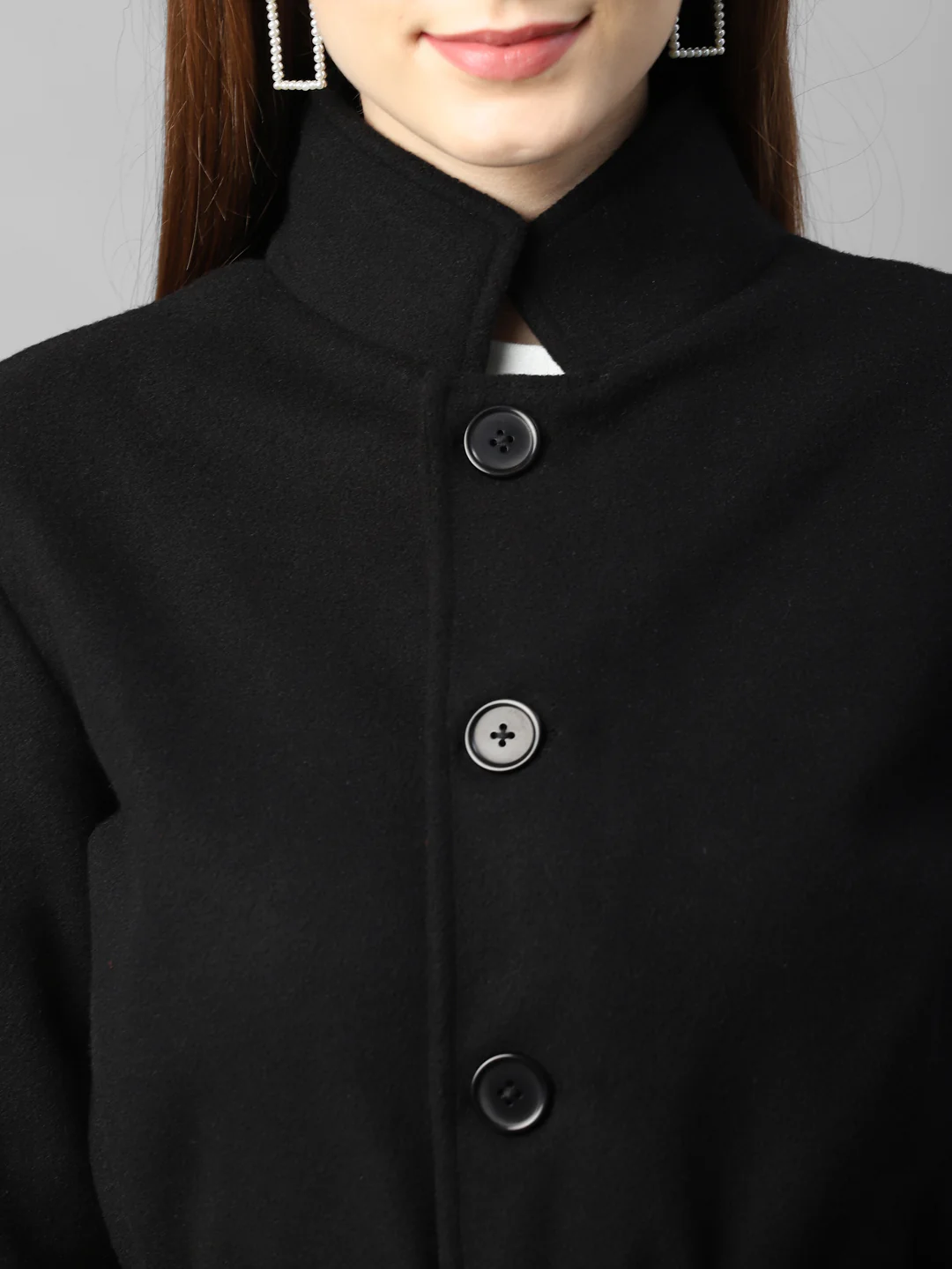 Women Black Overcoat - Image 5