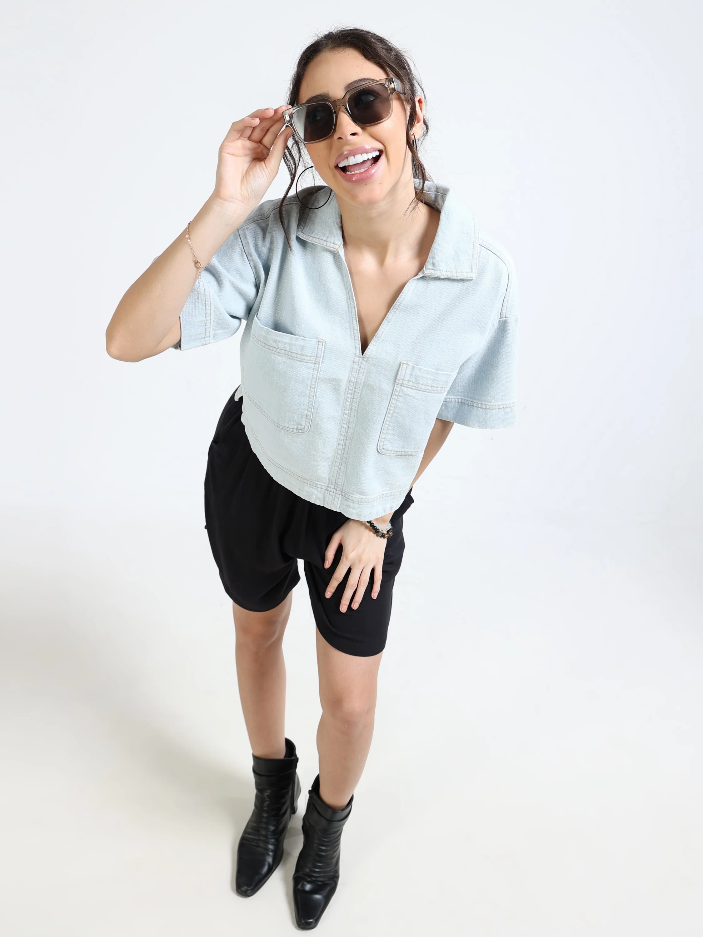 Women Blue Relaxed Fit Top - Image 6