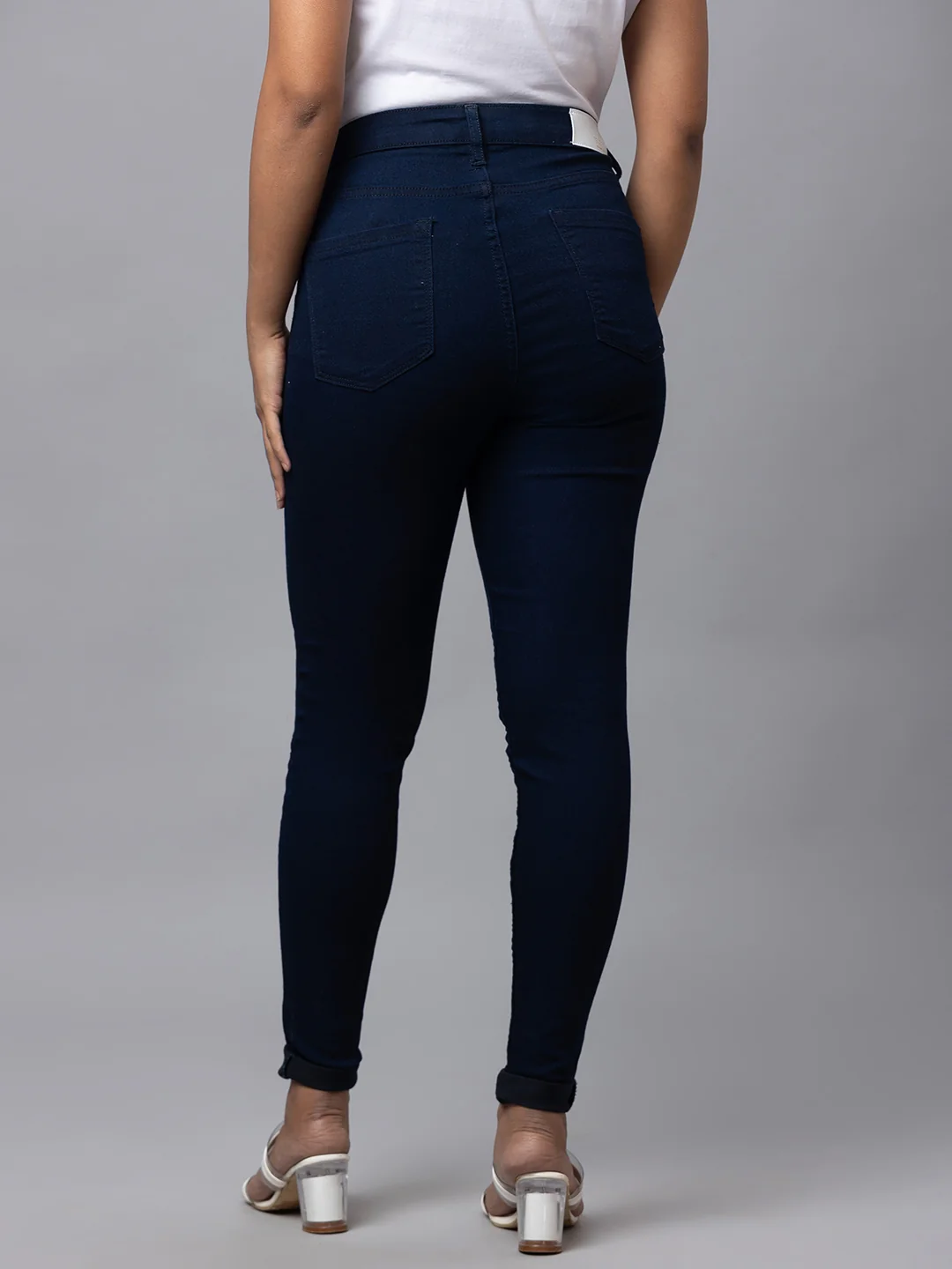 Women Mid Rise Stretchable Skinny Fit Jeans - Image 3