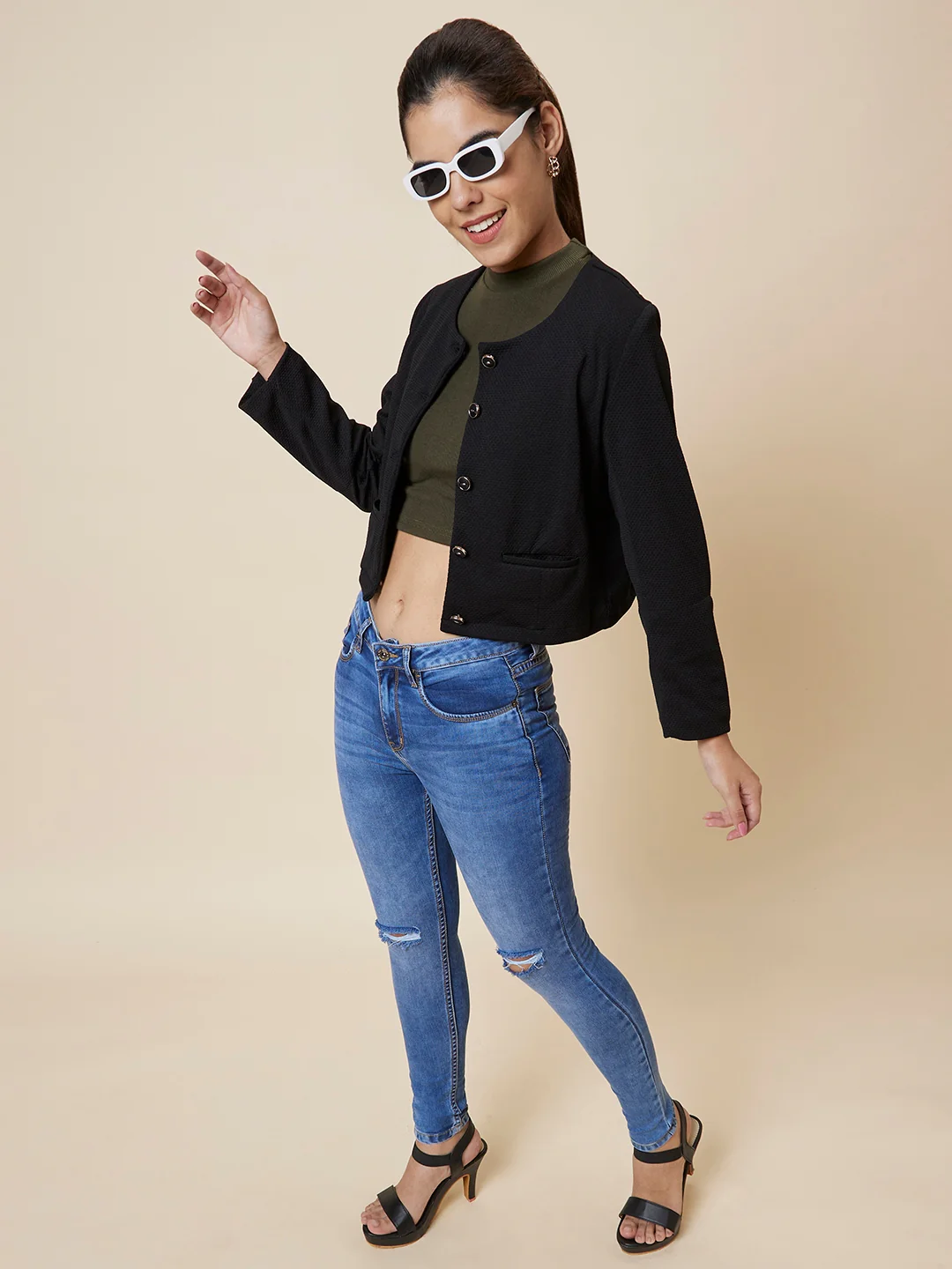 Women Mid Rise Stretchable Skinny Fit Jeans - Image 2